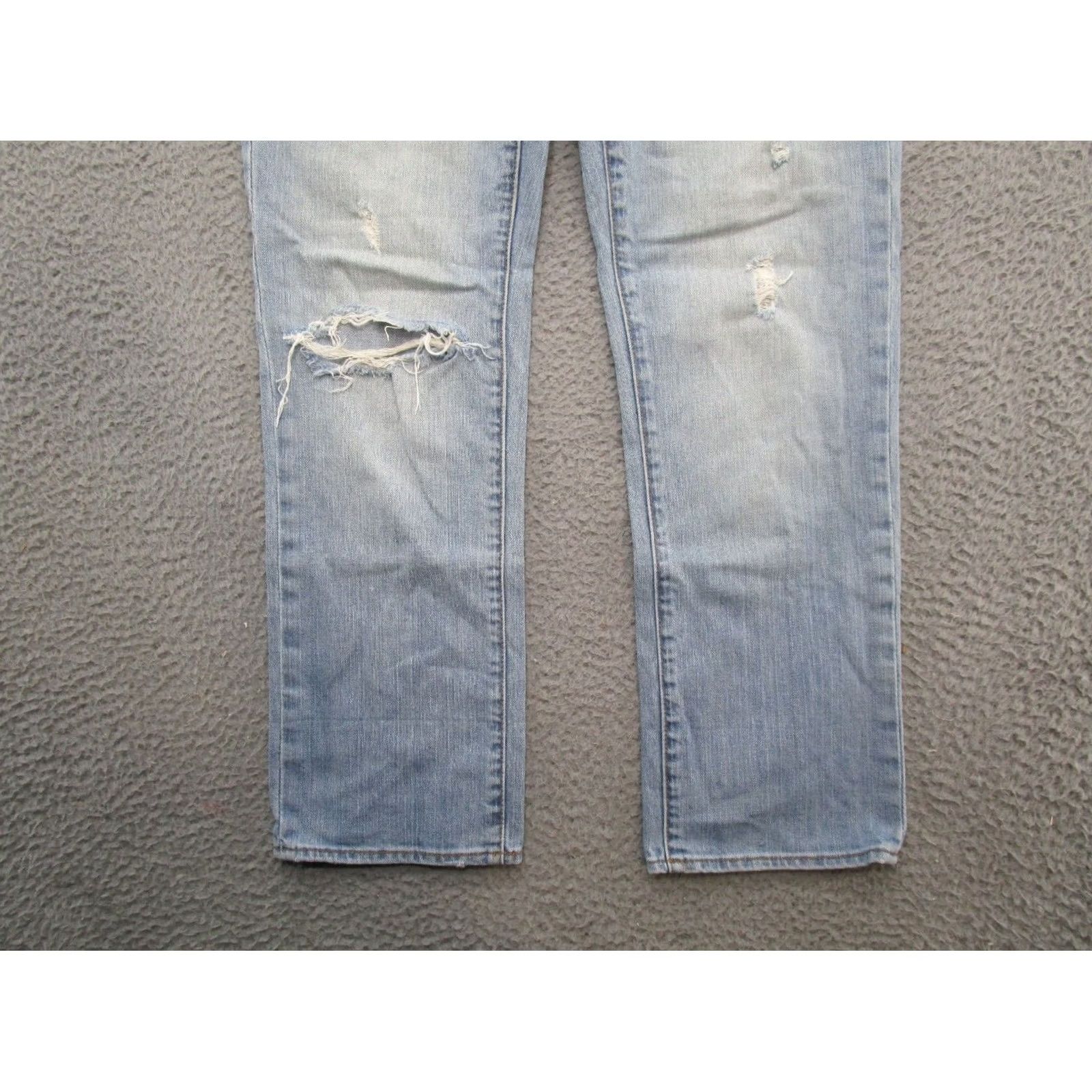 American Eagle Outfitters Vtg Y2K American Eagle Distressed Light Wash Denim Jeans Women's Size 4 Size 27" / US 4 / IT 40 - 2 Thumbnail