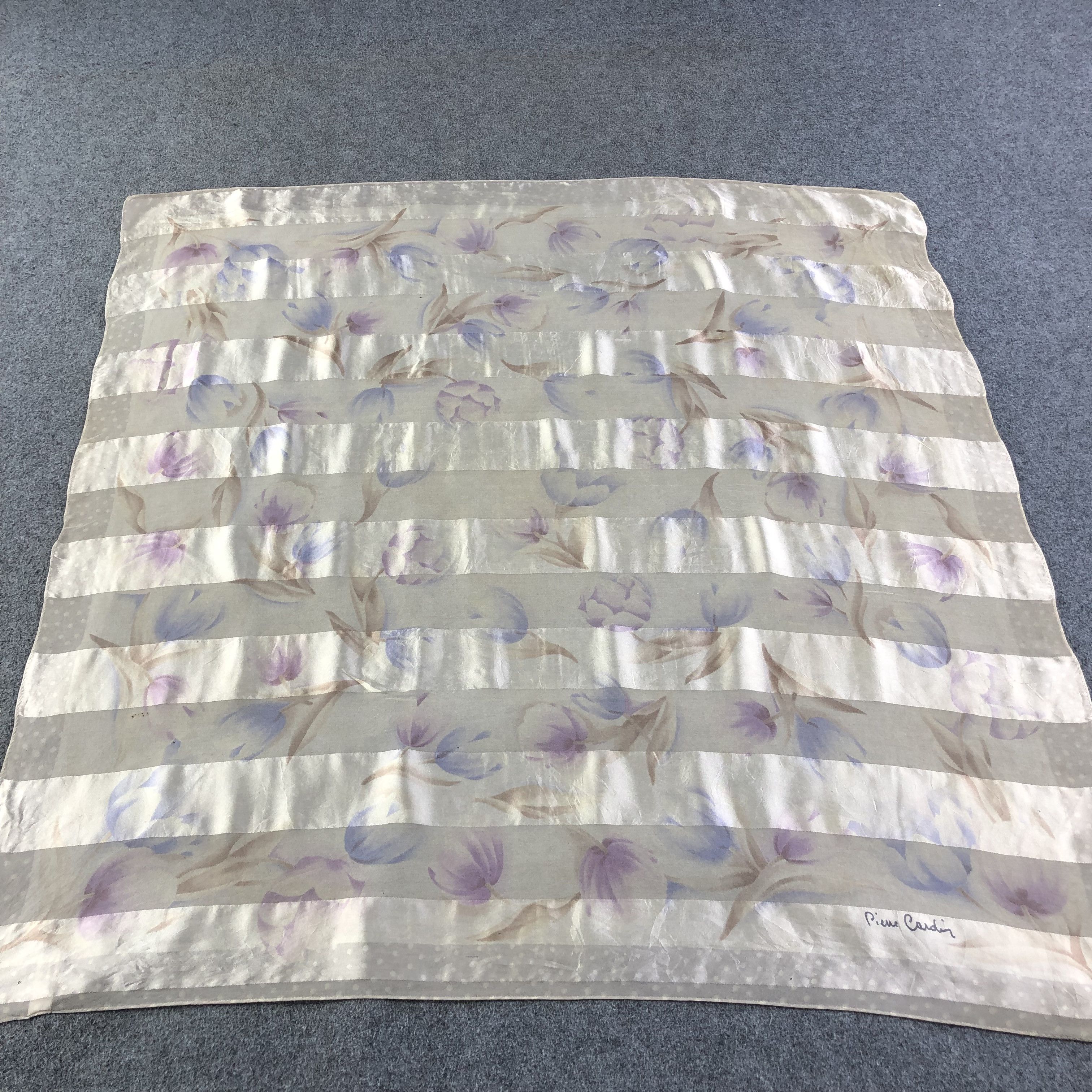 Pierre Cardin Vintage Pierre Cardin Slit Thread Silk Scarf M655 Size ONE SIZE - 1 Thumbnail