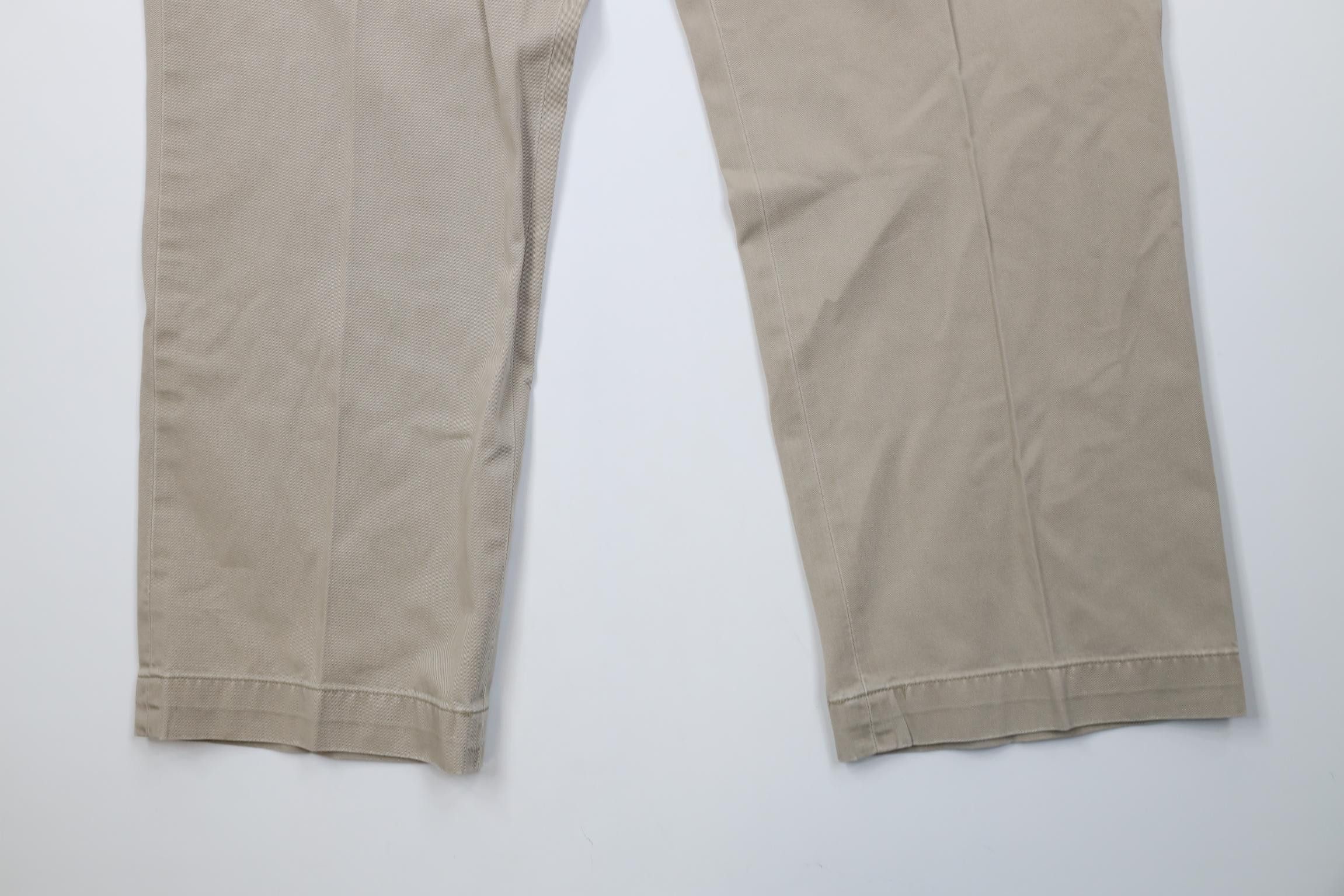 Polo Ralph Lauren Vintage Y2K Ralph Lauren Wide Leg Chino Pants Cotton Beige Size US 40 / EU 56 - 4 Thumbnail