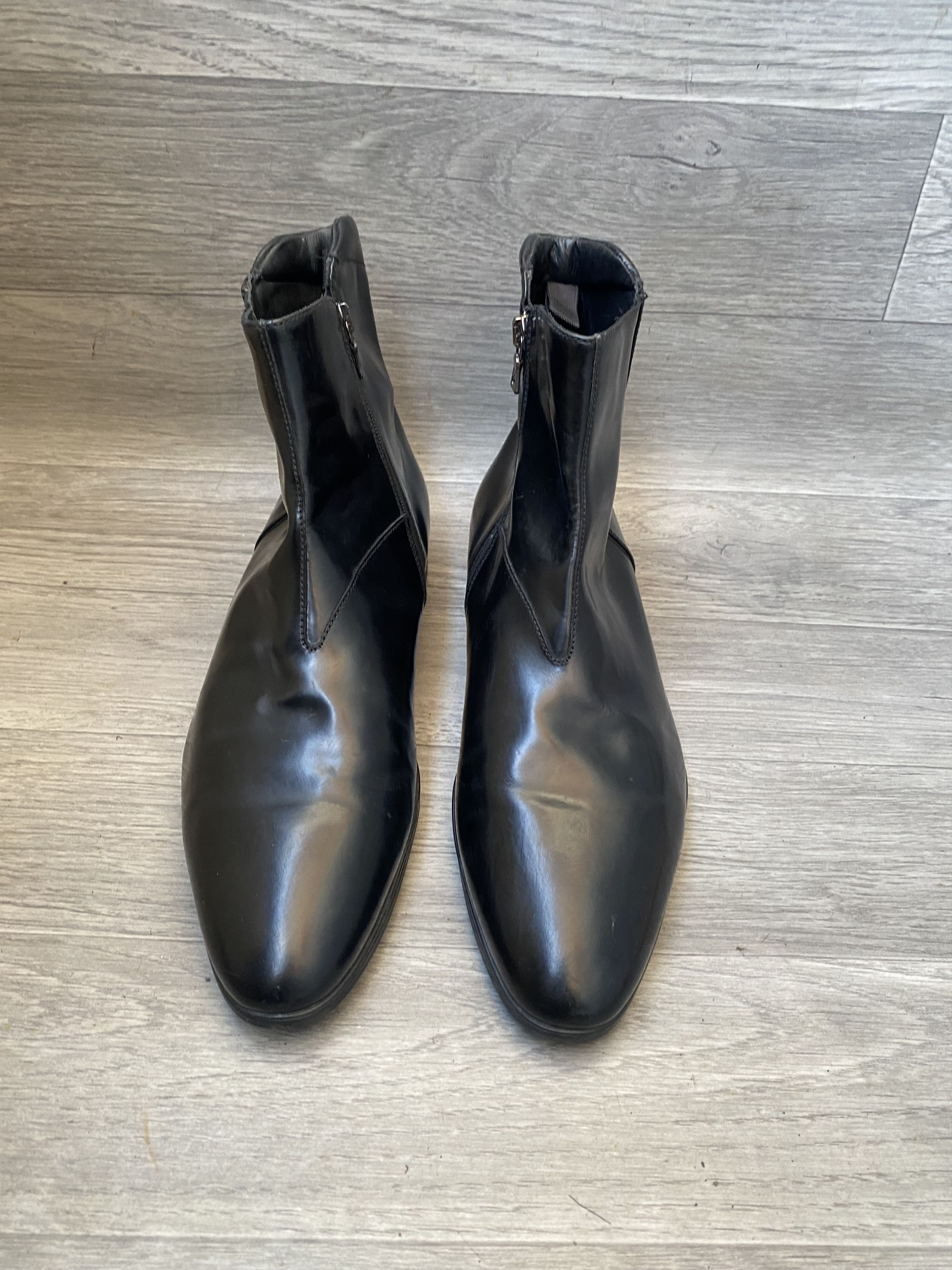 Prada Prada chelsea black patent leather boots sz 41 Size US 8 / EU 41 - 3 Thumbnail