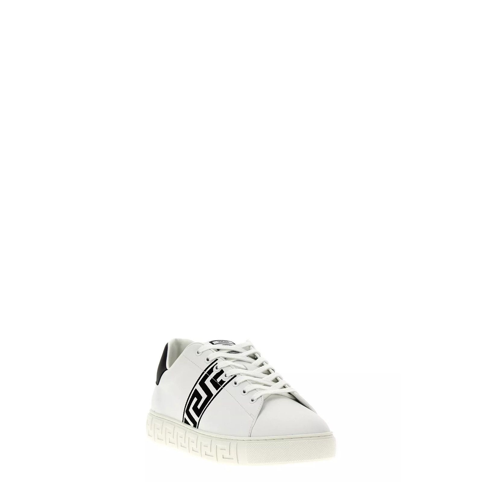 Versace VERSACE Greca White/Black Leather Sneakers New & Authentic ( Size US 10 / EU 43 - 2 Thumbnail