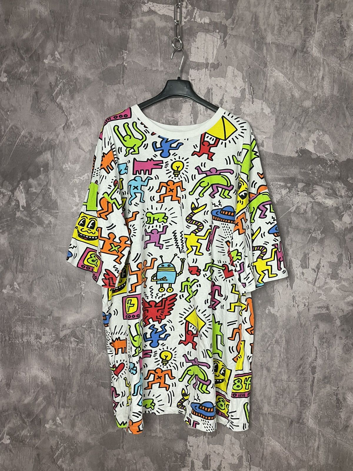 Designer × Keith Haring Rare ! Keith Haring x Joyrich Doodle oversized T-shirt Size US XXL / EU 58 / 5 - 1 Thumbnail