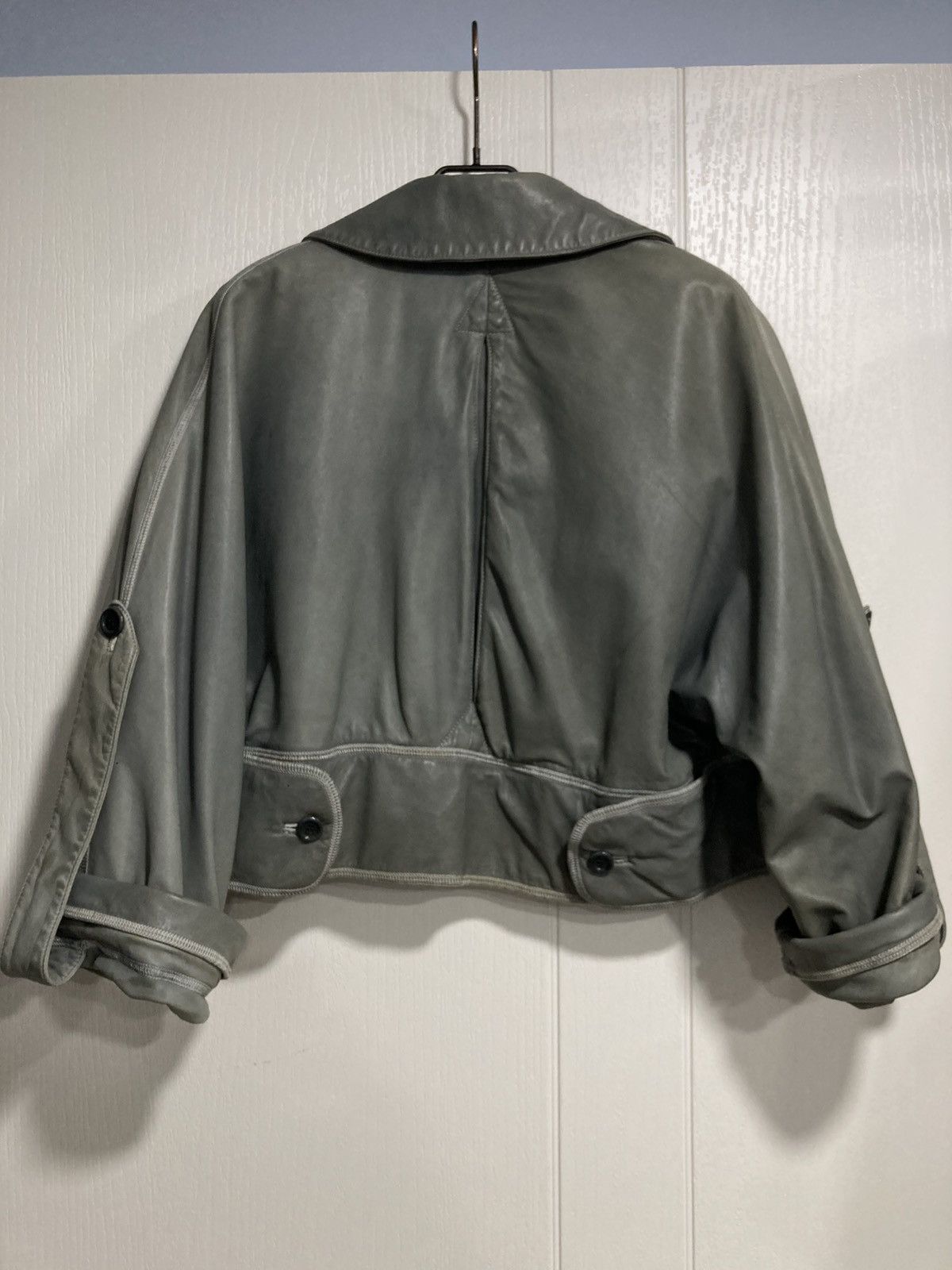 Marni 2000s Marni Gasmask Cropped Leather Jacket Size US S / EU 44-46 / 1 - 8 Thumbnail