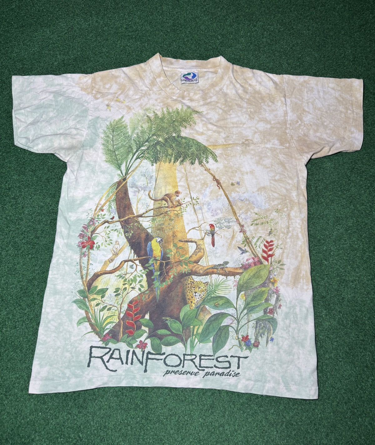 Liquid Blue × Vintage Vintage 90s Liquid Blue Rainforest Preservation AOP T Shirt Size US L / EU 52-54 / 3 - 1 Thumbnail