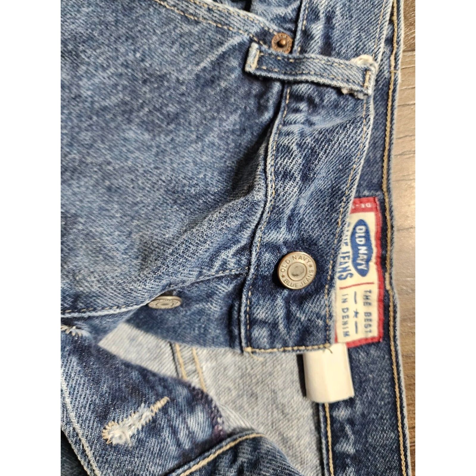 Old Navy VINTAGE Old Navy 90s Grunge Straight Jeans Mens 38x34 Blue Cotton Mid Rise Distressed Relaxed Fit Size US 38 / EU 54 - 8 Thumbnail
