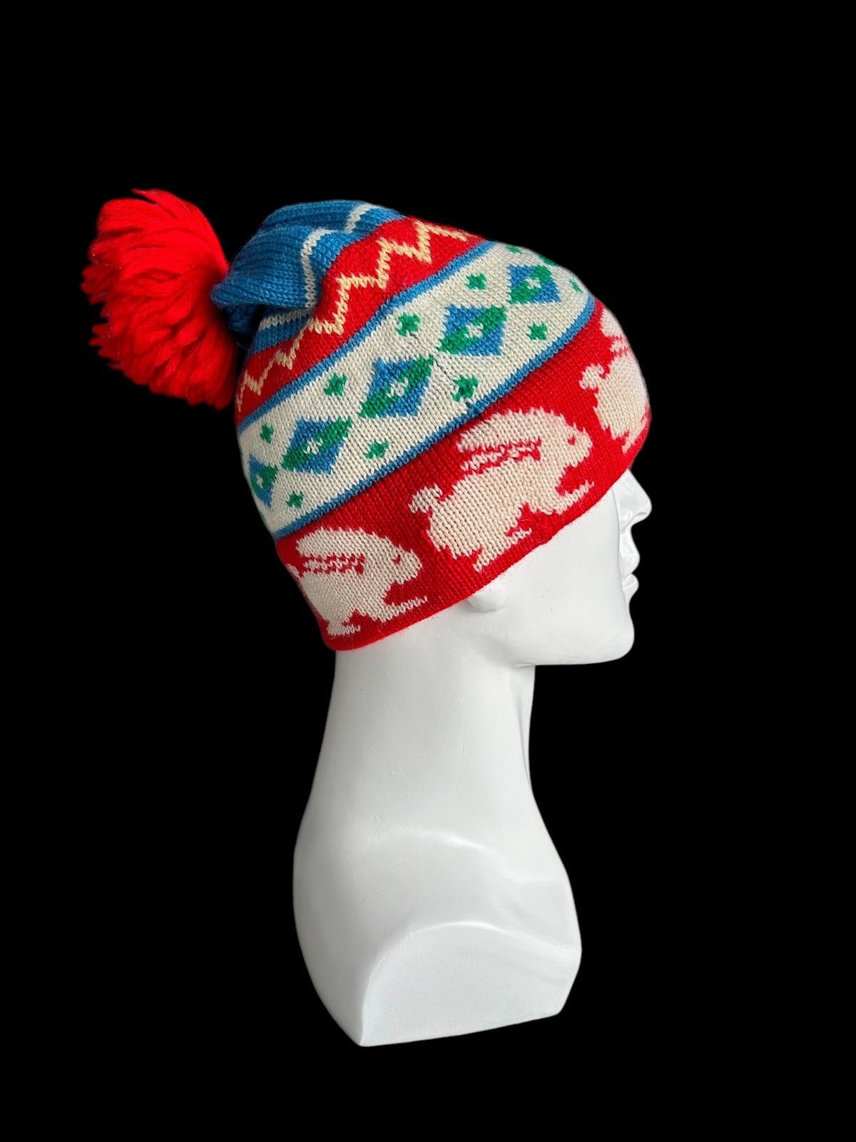 Japanese Brand × Kapital × Vintage Vintage Crochet Knitted Mice Design Beanie Hats🎌🎌☠️ Size ONE SIZE - 3 Thumbnail