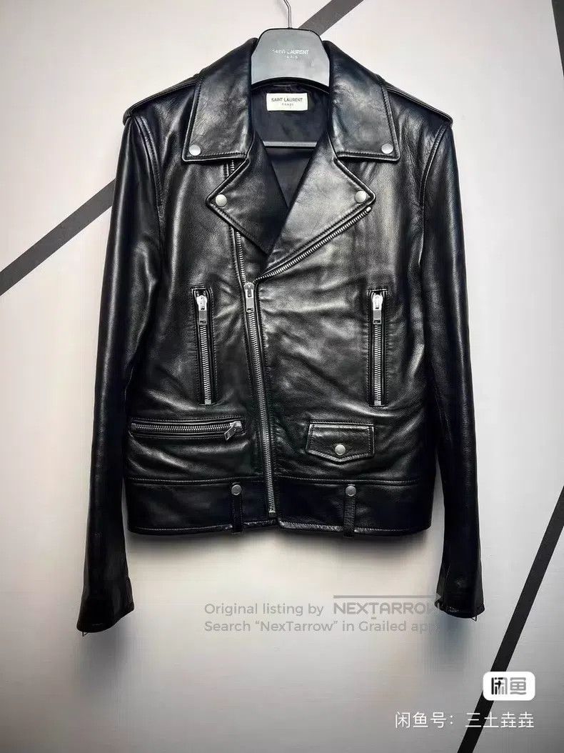 Saint Laurent Paris Saint Laurent Paris Motorcycle Zipper Leather Jacket Size Size US M / EU 48-50 / 2 - 1 Thumbnail