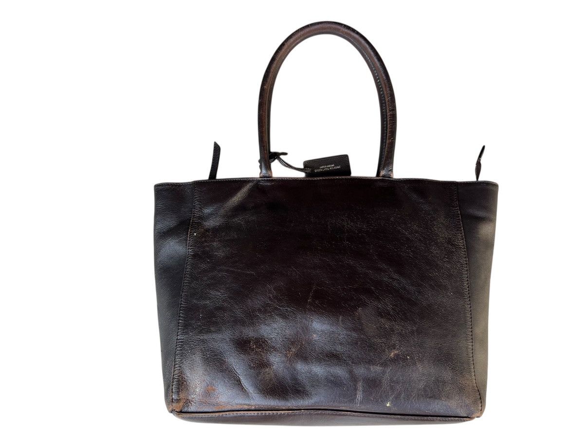 United Arrows United Arrows Japan Distressed Patina Leather Tote Bag Size ONE SIZE - 8 Thumbnail