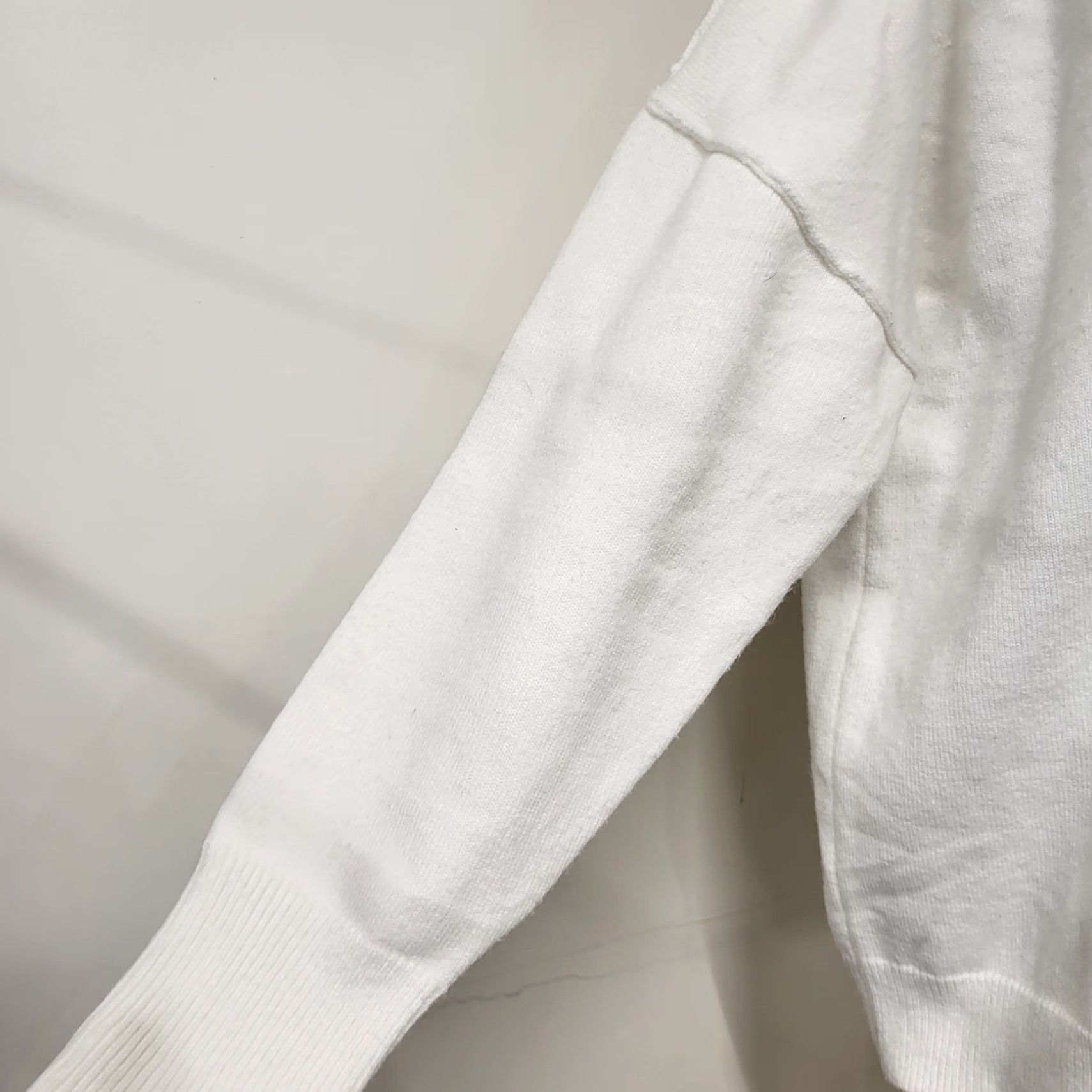 CO Abela Story + Co Women's L Ivory V-Neck Long Sleeve Pullover Knit Sweater Casual Knitwear Size L / US 10 / IT 46 - 5 Thumbnail