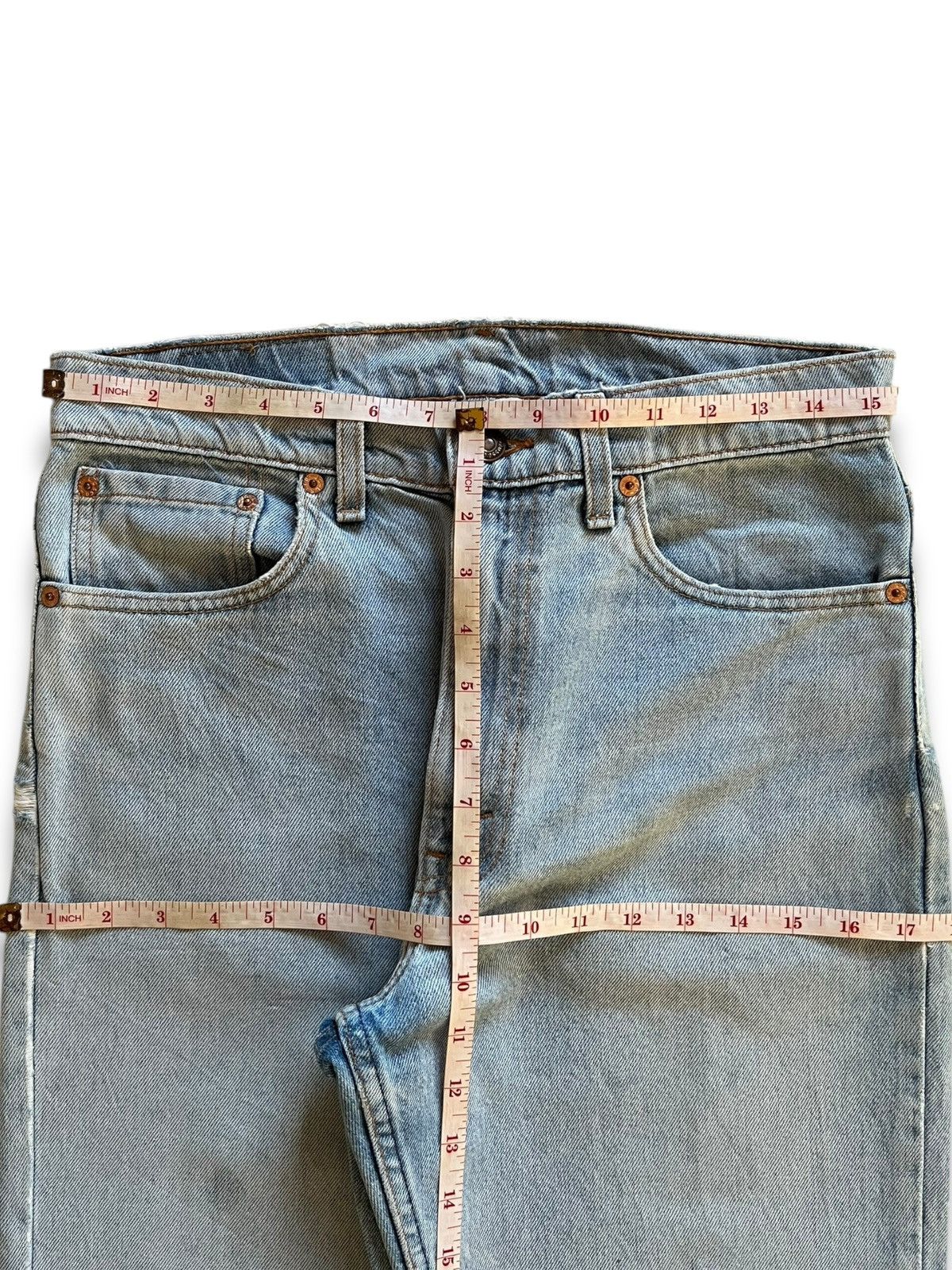 Levi's SALES🔥Vintage 90s Levis 510 Light Wash Distress Loose Jeans Size US 31 - 11 Thumbnail