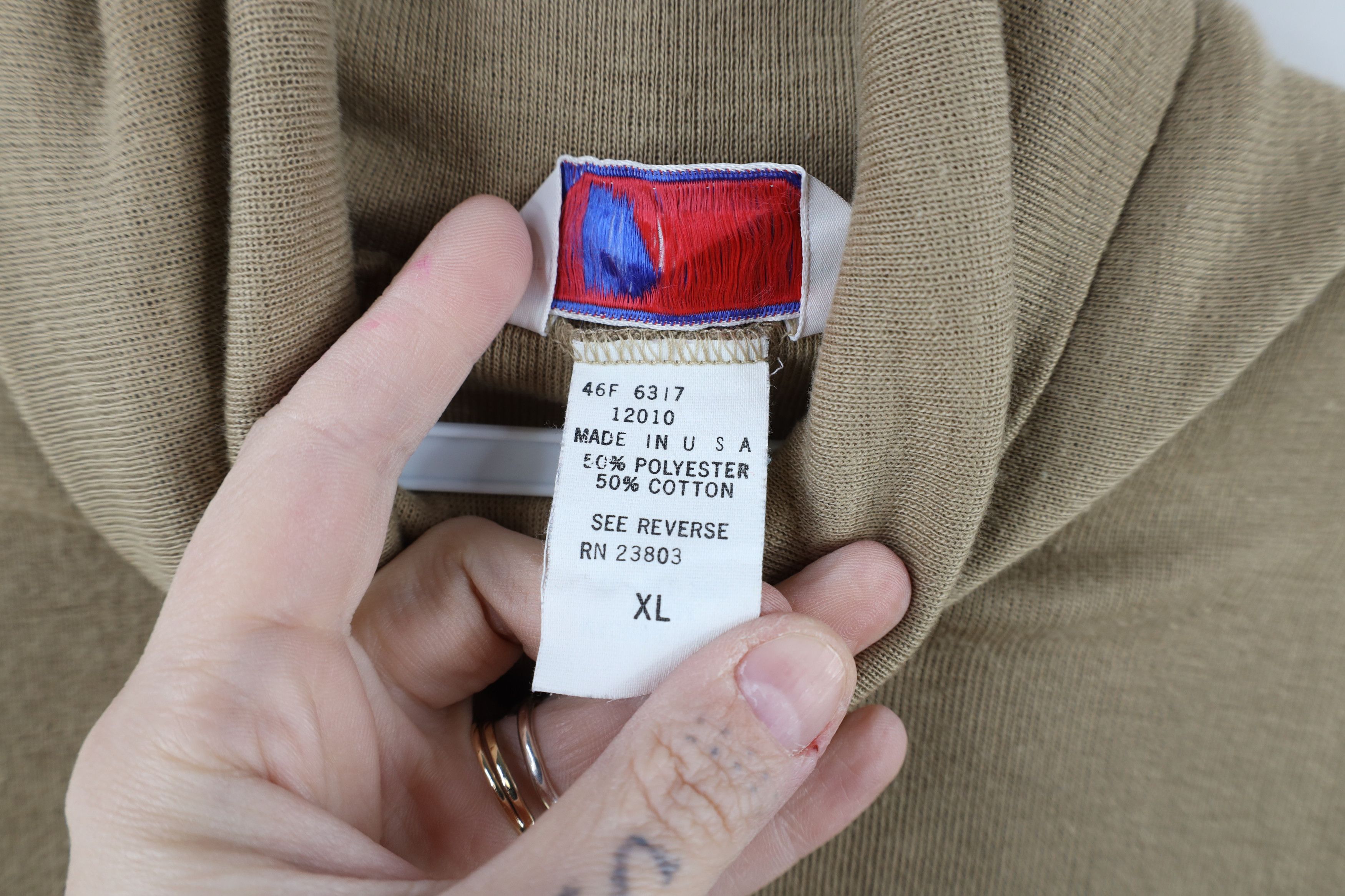 Vintage Vintage 70s Streetwear Thermal Knit Turtleneck T-Shirt USA Size US XL / EU 56 / 4 - 6 Thumbnail