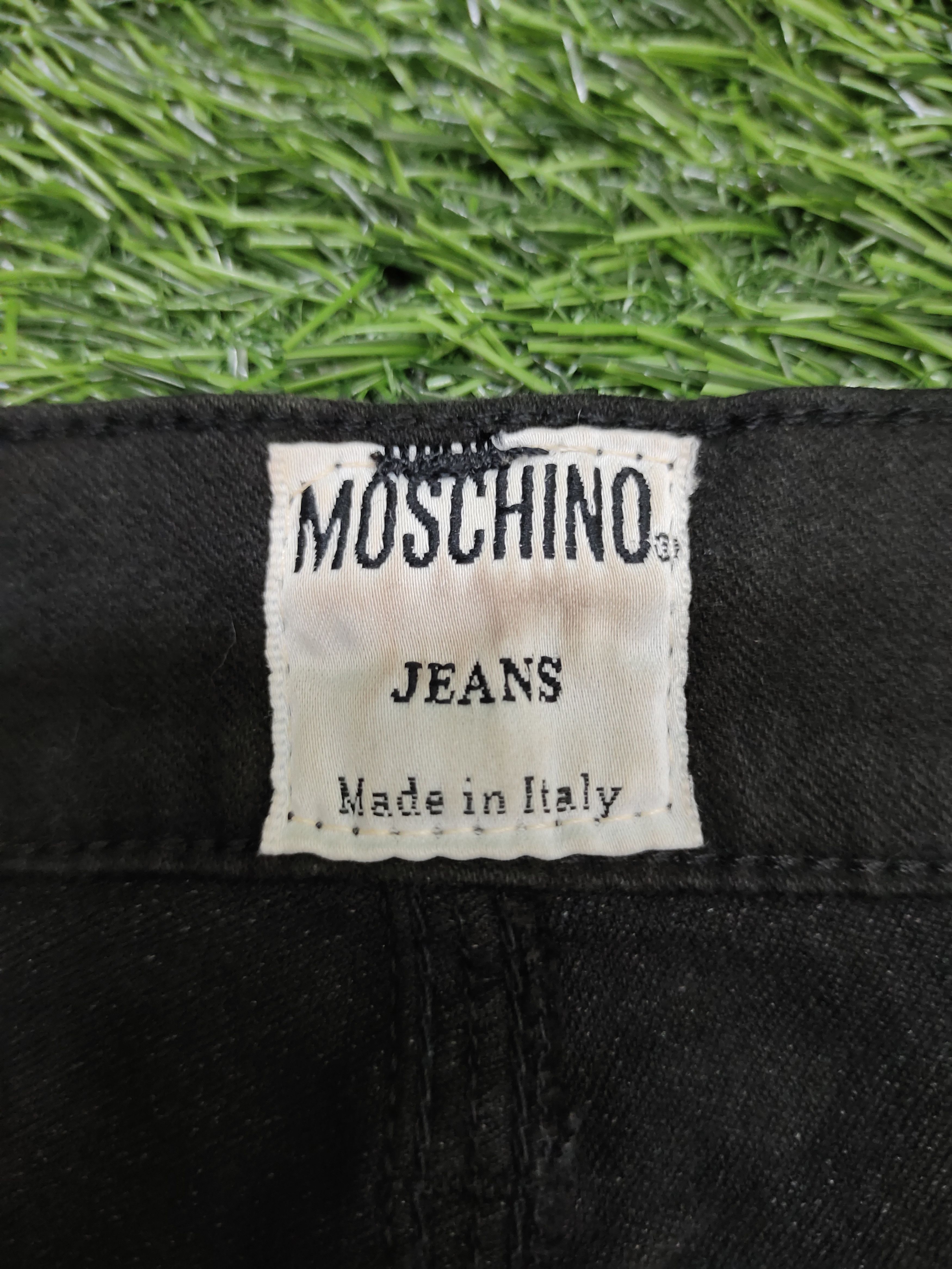 Moschino Vintage 90s Moschino Black Denim Pants High Rise Size US 27 - 17 Thumbnail