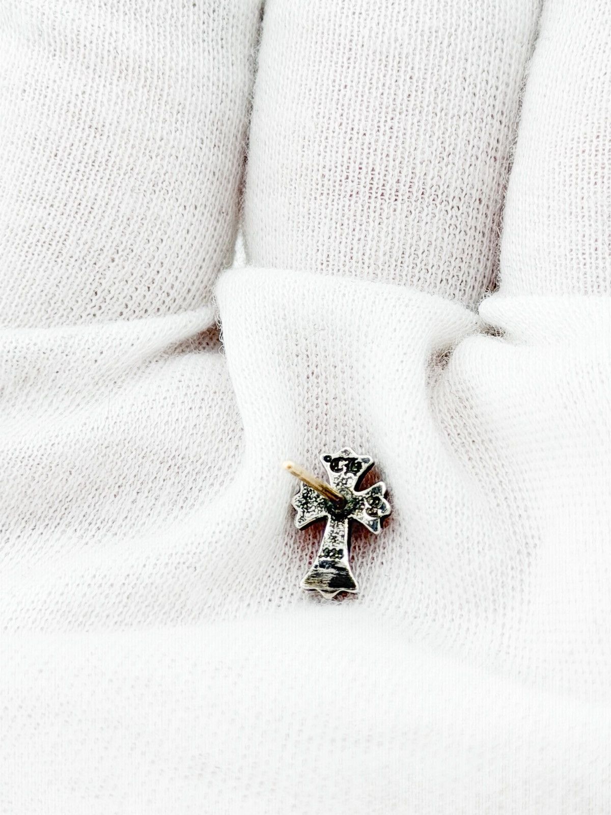 Chrome Hearts Chrome Hearts Silver Cross Earring Stud Size ONE SIZE - 3 Thumbnail
