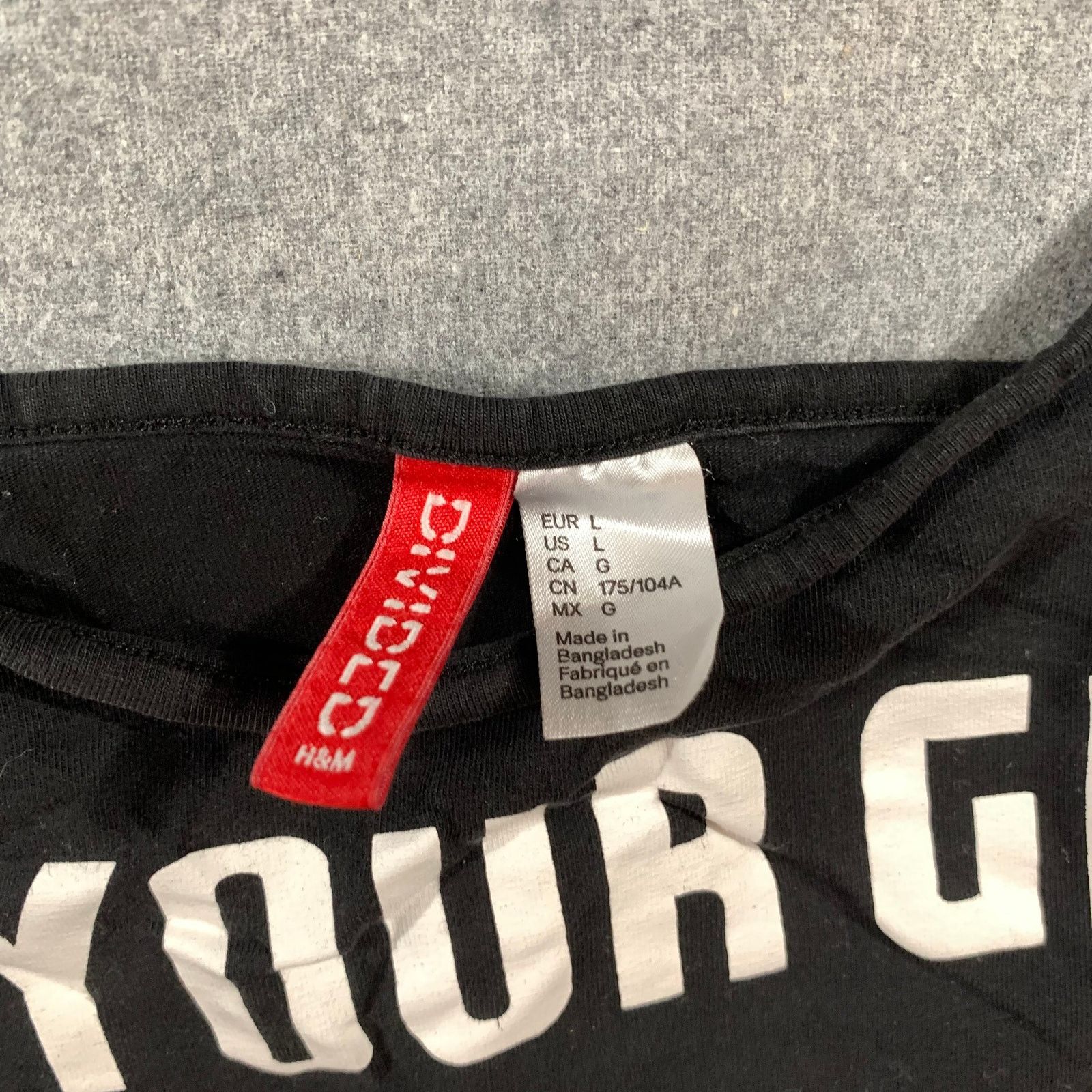 H&M H&M Crop Top NOT YOUR GIRL Shirt Size L / US 10 / IT 46 - 3 Thumbnail