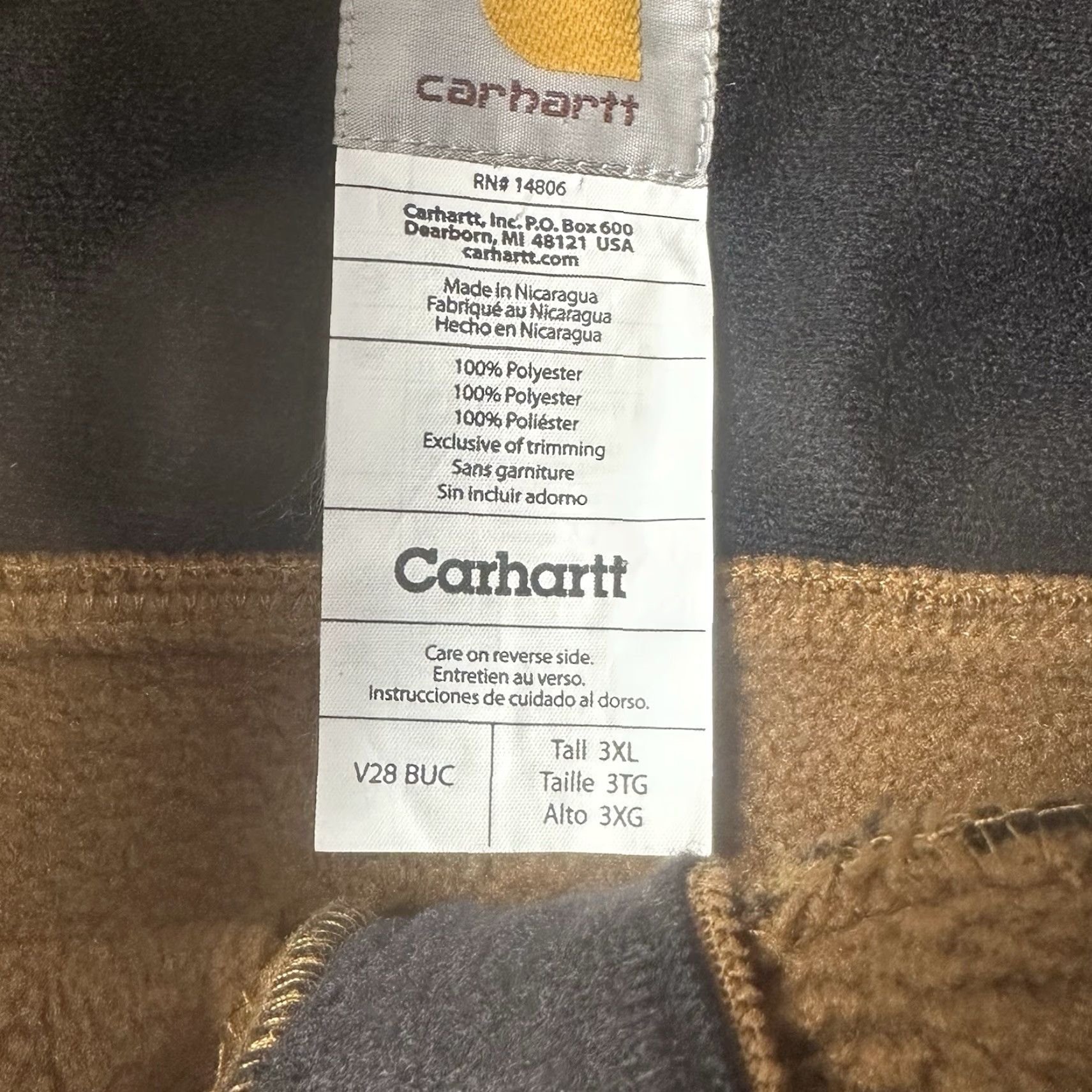 Carhartt Carhartt Vest Mens 3XL V28 BUC Duck Brown Textured Windbreaker All Seasons Pockets Zip Regular Size US XXL / EU 58 / 5 - 6 Thumbnail
