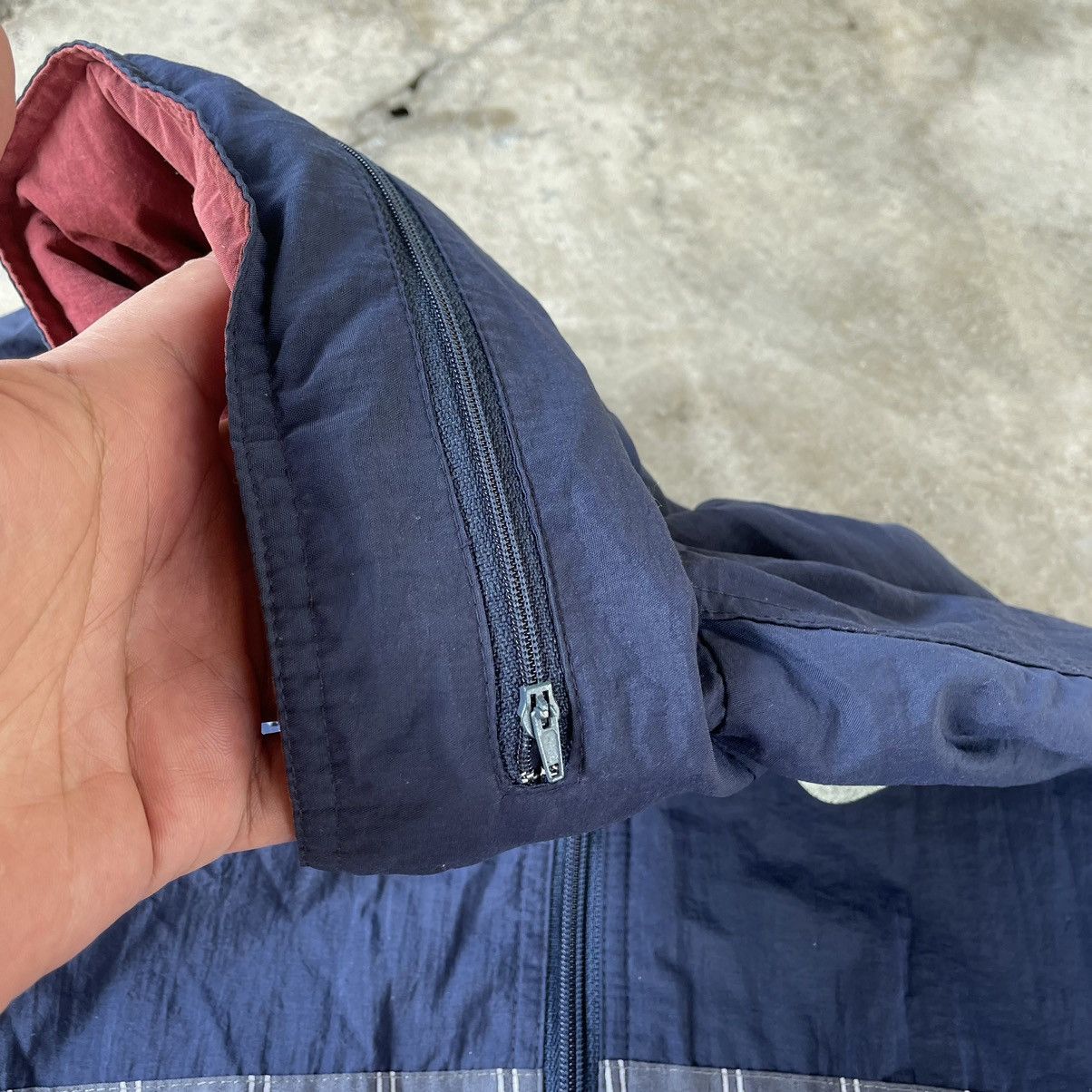 Nike × Vintage 🔥🔥Vintage Nike Big Swoosh Hidden Hoodie Zipper Light Jacket Size US M / EU 48-50 / 2 - 12 Thumbnail
