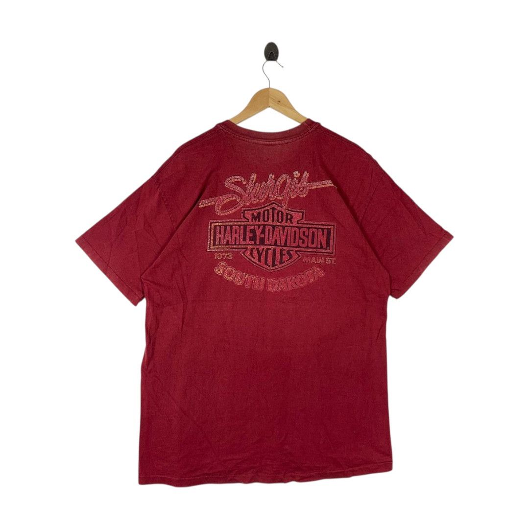 Harley Davidson Vintage 90s HARLEY DAVIDSON sturgis big logo spellout tee Size US XL / EU 56 / 4 - 4 Thumbnail