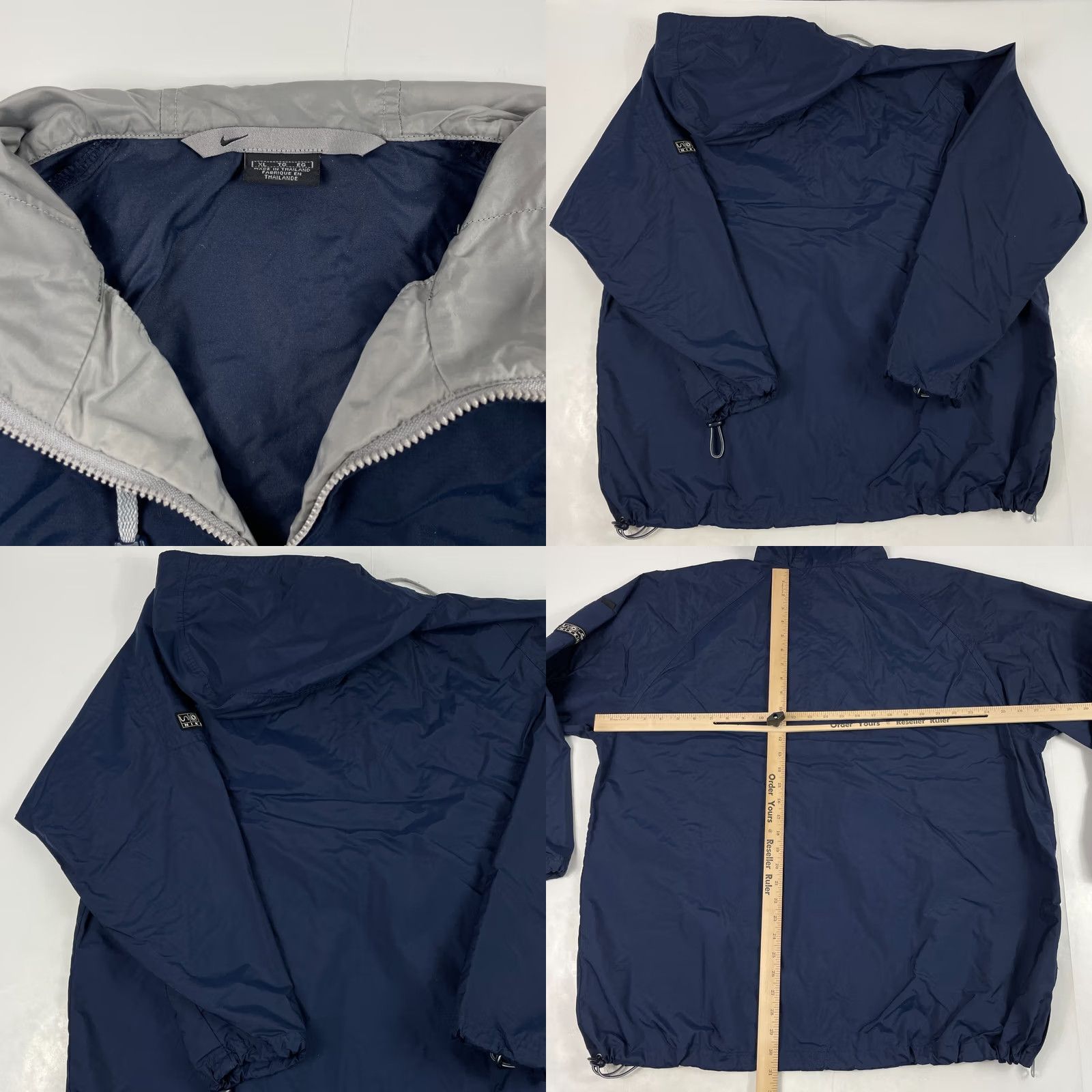 Nike VINTAGE Nike Jacket Men Extra Large Blue Track 1/4 Zip Anorak Hood Center Swoosh Size US XL / EU 56 / 4 - 8 Thumbnail