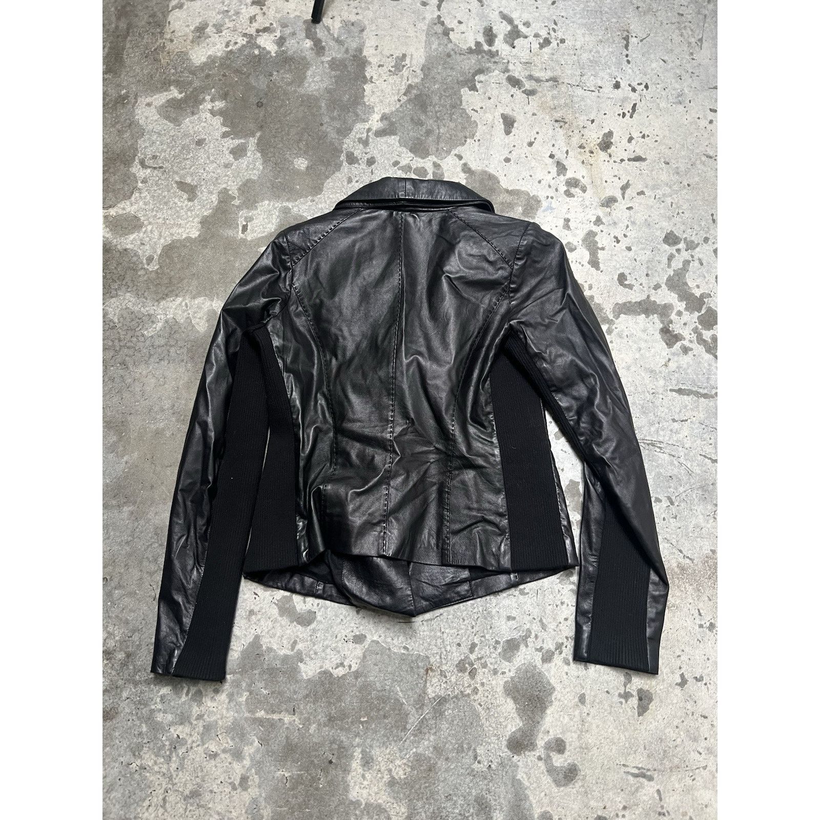 Vince VINCE Lamb Leather Drape Asymmetric Motorcycle Moto Jacket Size S / US 4 / IT 40 - 2 Thumbnail