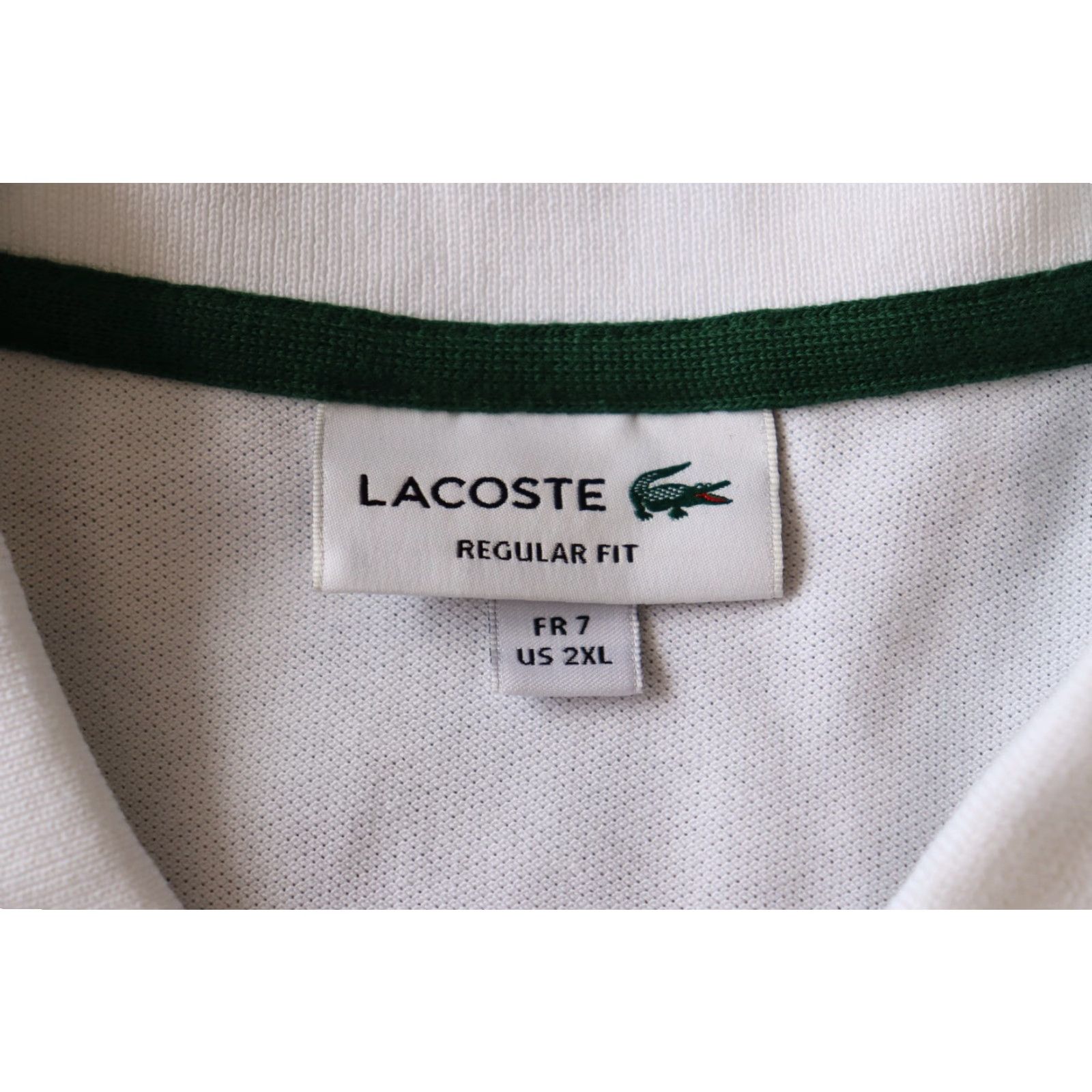 Lacoste Lacoste Polo White 2XL Regular Fit Logo Stripe Stretch Cotton Polo Mens XXl Shirt Polo White 2XL Mens Sports Tennis Shirt Size US XXL / EU 58 / 5 - 4 Thumbnail