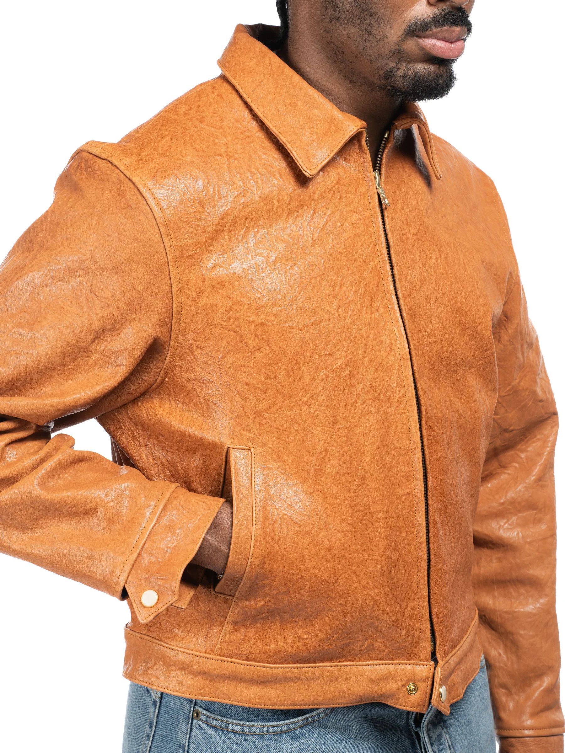 Bare Knuckles 💚 Bare Knuckles Freddy Leather Blouson Rust Lambskin NEW Size US M / EU 48-50 / 2 - 4 Thumbnail