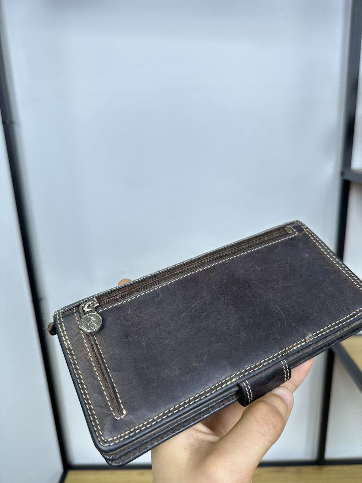 Polo Ralph Lauren Vintage Polo by Ralph Lauren Leather Long Wallet Purse Brown Size ONE SIZE - 3 Thumbnail