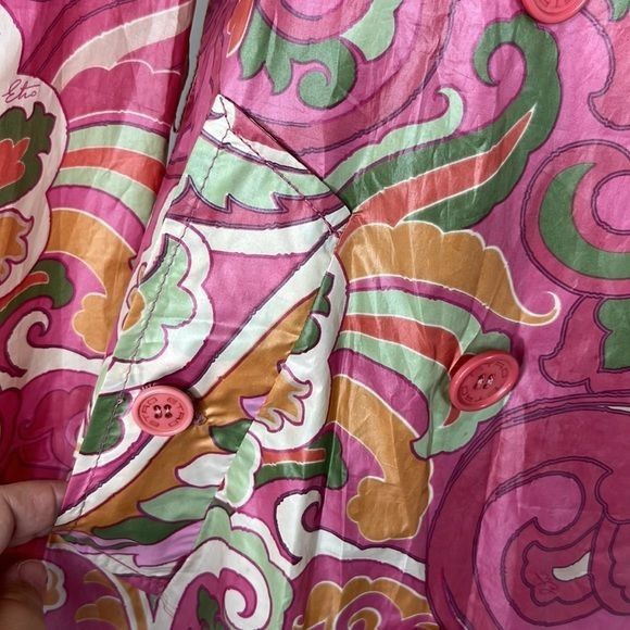 Etro × Vintage ETRO Paisley Trench Rain Coat Slicker Size M / US 6-8 / IT 42-44 - 4 Thumbnail