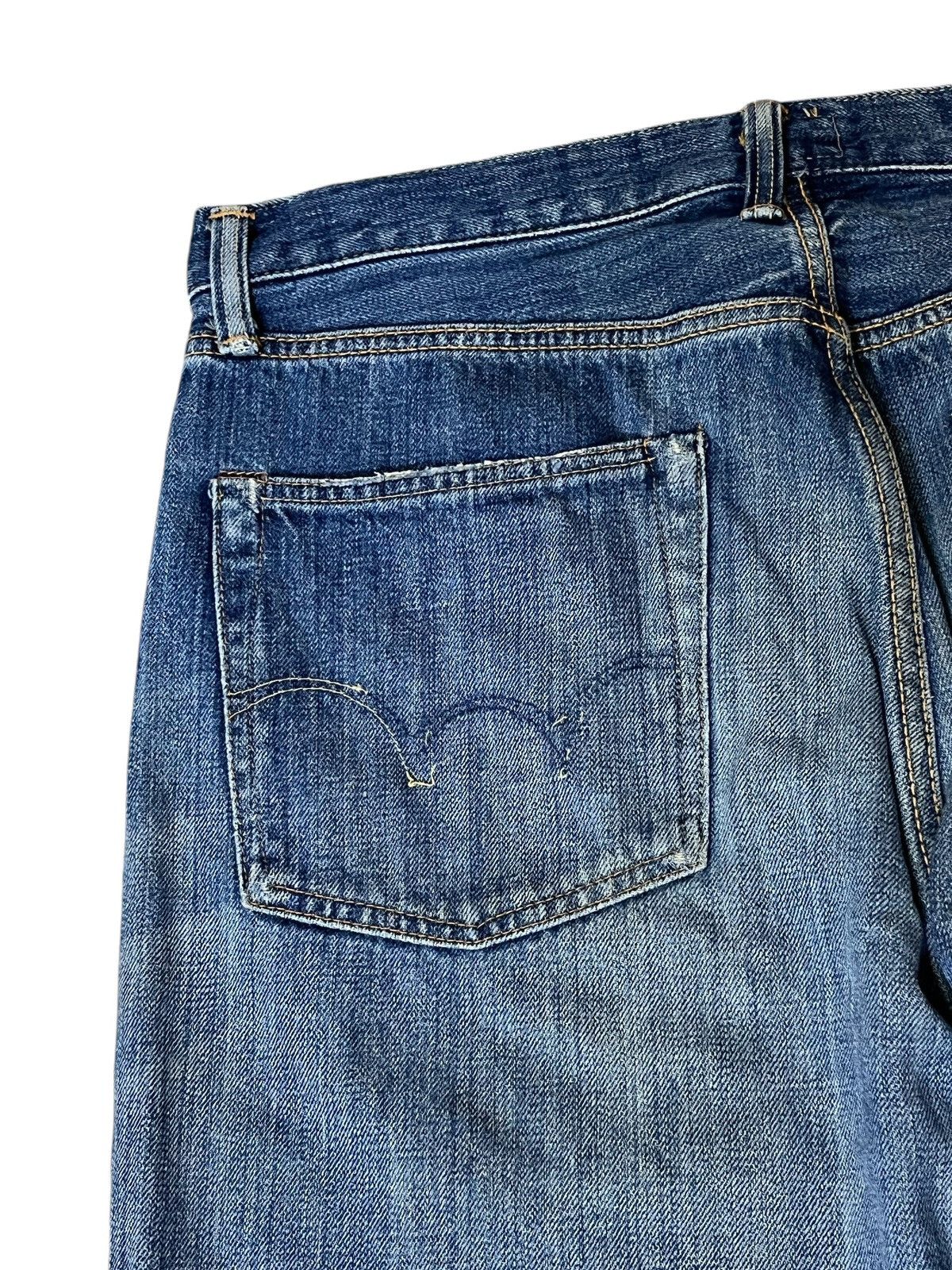 Edwin VINTAGE EDWIN 505SX-R DISTRESSED REDLINE SELVEDGE JEANS Size US 33 - 7 Thumbnail