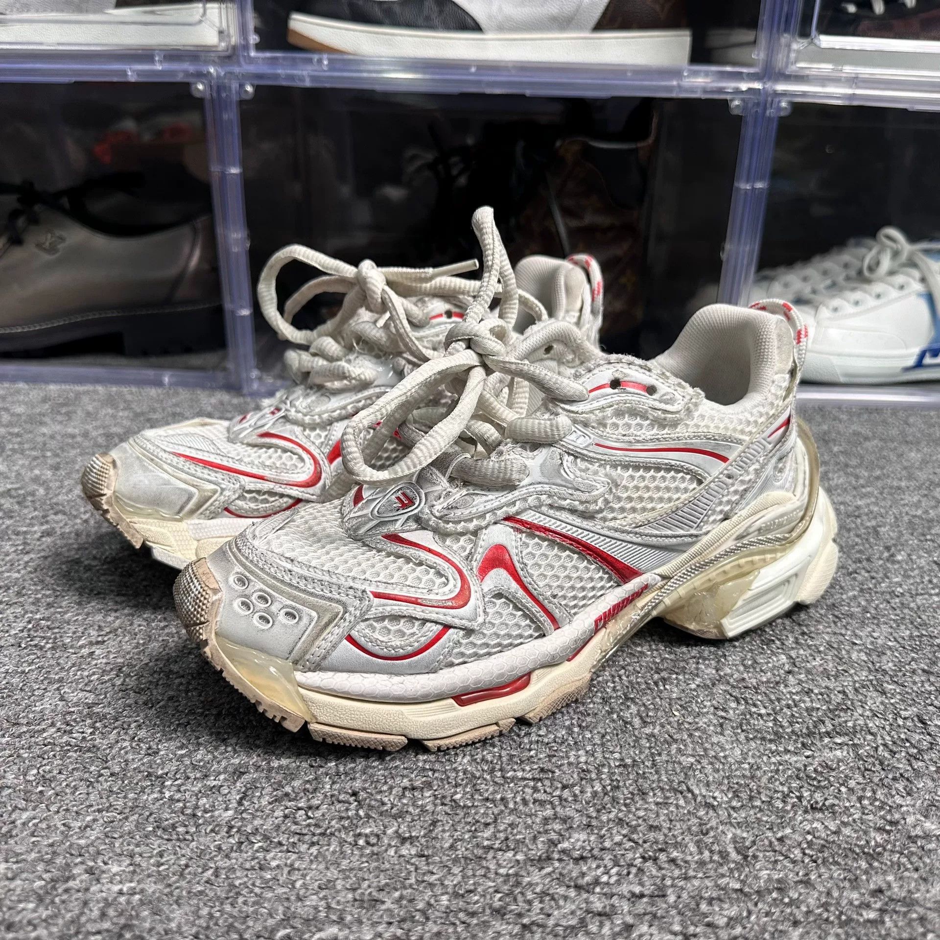 Balenciaga Balenciaga Running Red Lowtop Sneakers us_7 Women Size US 7 / IT 37 - 1 Thumbnail