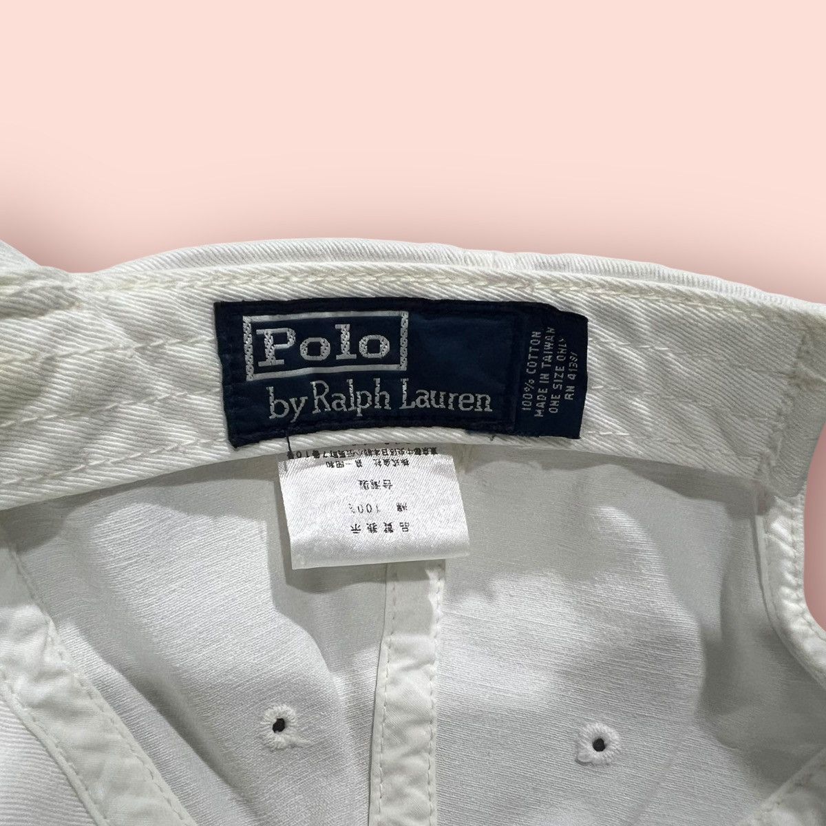 Polo Ralph Lauren × Ralph Lauren × Vintage VINTAGE POLO SPELL OUT DISTRESSED VISOR STRAPBACK CAP Size ONE SIZE - 20 Thumbnail