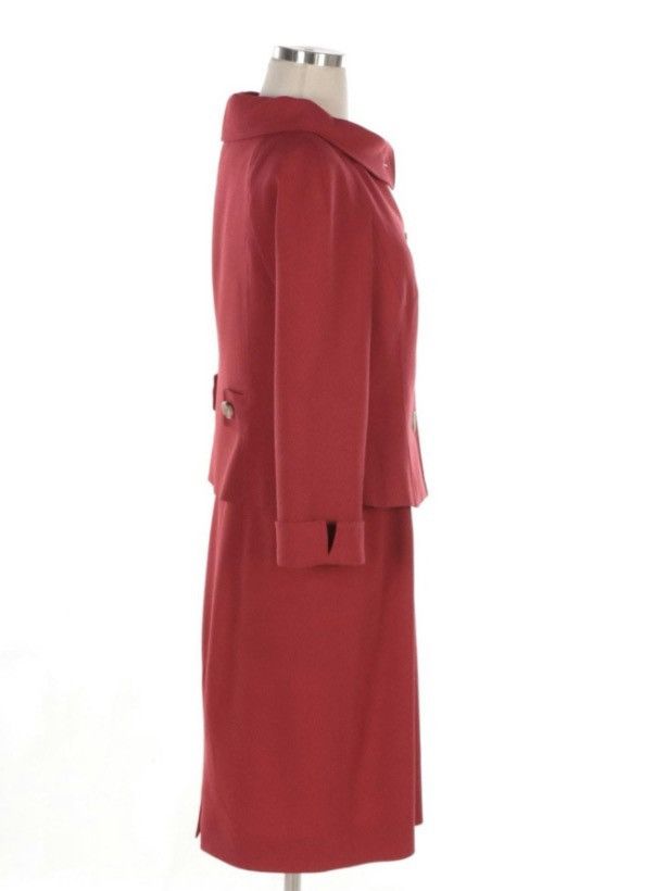 Escada VTG Escada Two-Piece Red Wool Dress & Jacket Set – Size 38 Size XS / US 0-2 / IT 36-38 - 2 Thumbnail
