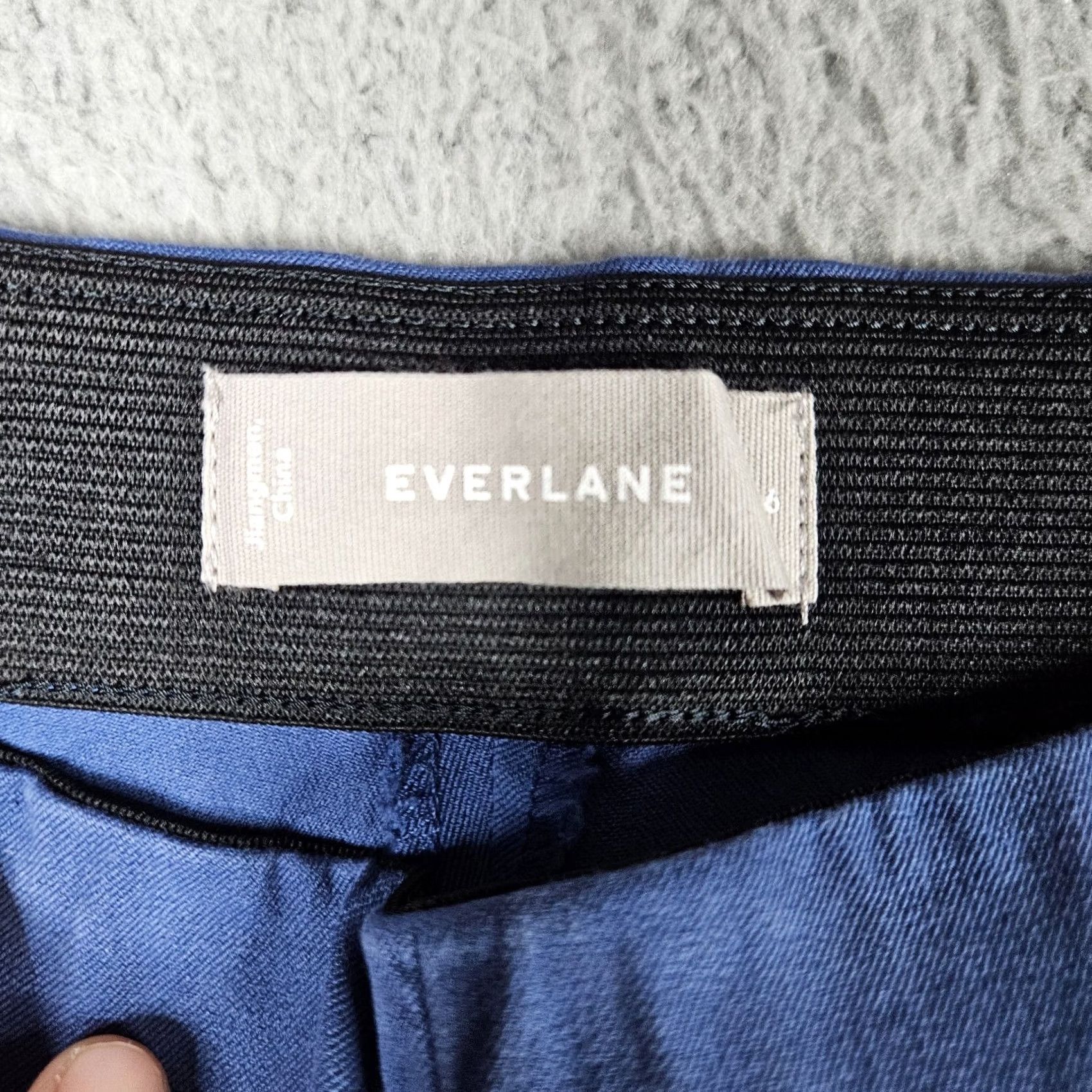 Everlane Everlane Women's Pants Side Zipper Ankle Blue 6 Slim Regular Fit Cotton Elastane Size 28" / US 6 / IT 42 - 2 Thumbnail