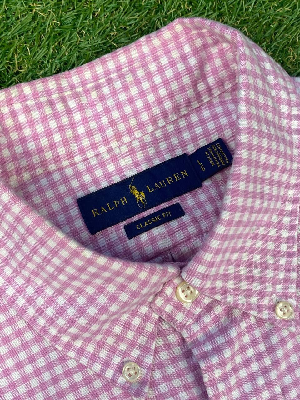 Polo Ralph Lauren × Ralph Lauren × Vintage Polo Ralph Lauren Pink Check Classic Button Up Shirt Size US L / EU 52-54 / 3 - 8 Thumbnail