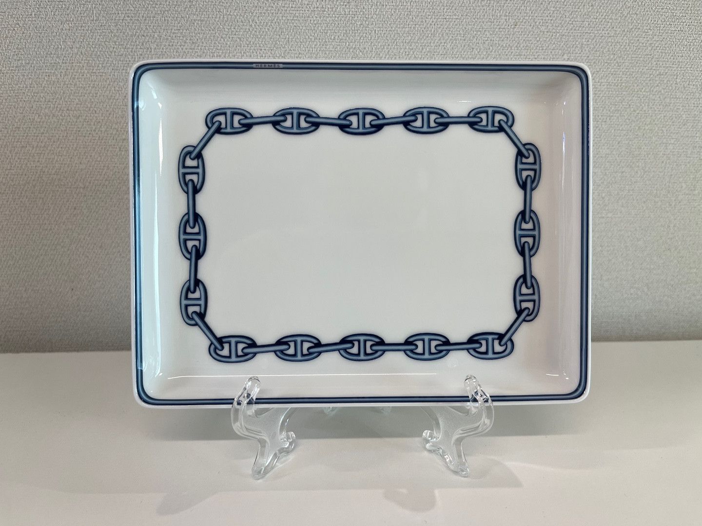 Hermes Hermes Chaine D'Ancre Blue Square Plate Size ONE SIZE - 2 Thumbnail