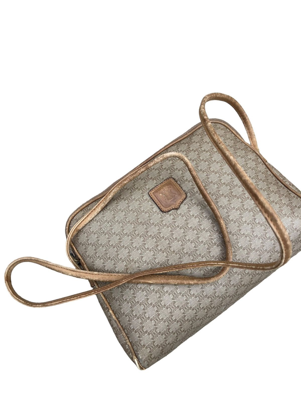 Celine Vintage 90s Celine Paris Monogram Leather Bag Size ONE SIZE - 18 Thumbnail