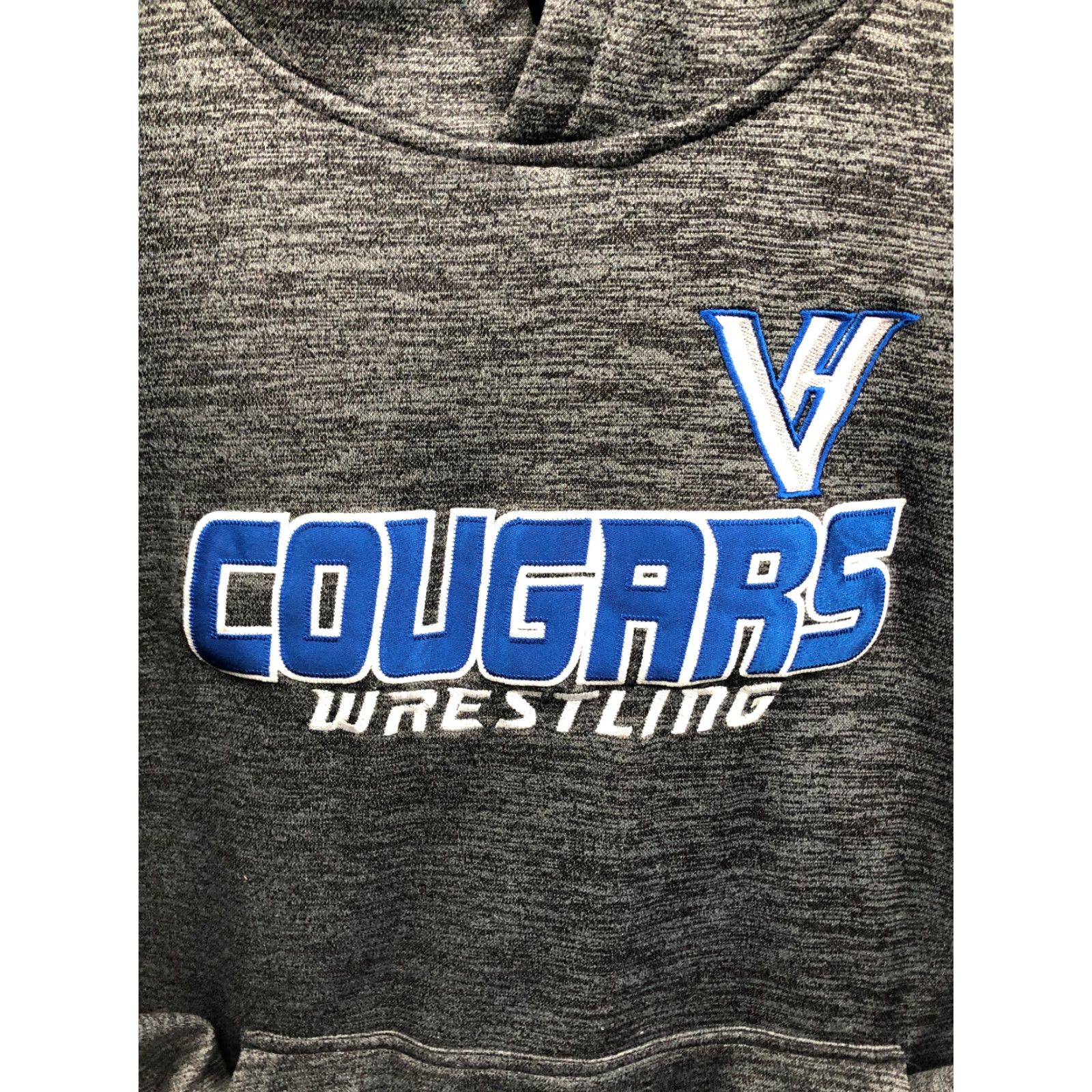 Cougar XGrain Hoodie Mens Gray Long Sleeve Pullover W Pockets Cougars Wrestling Logo Print Decade: None? Size US S / EU 44-46 / 1 - 2 Thumbnail