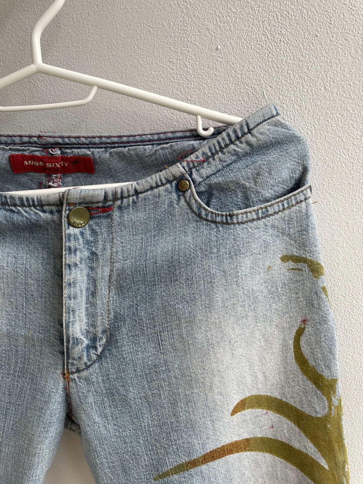 Miss Sixty Vintage Miss Sixty Rare Y2K Floral Print Skinny Denim Jeans Size 28" / US 6 / IT 42 - 4 Thumbnail
