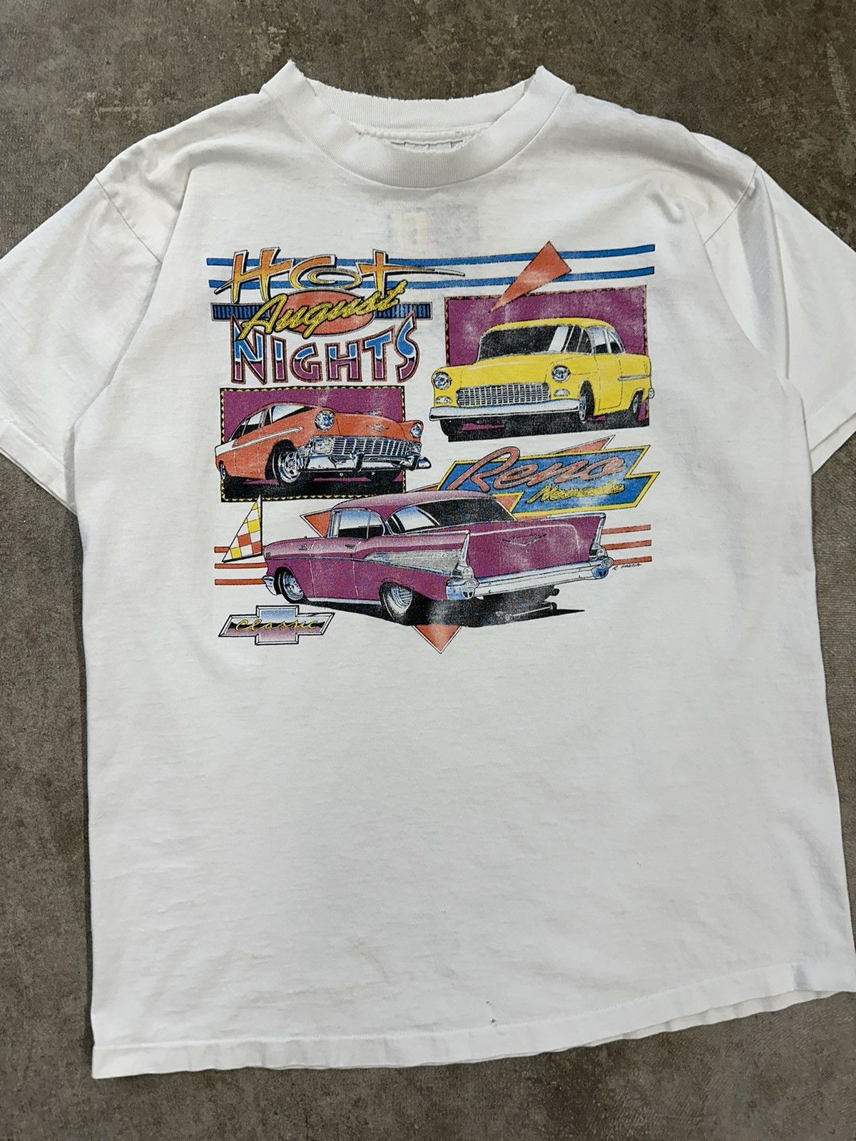 Delta Vintage 90s Hot August Nights Car T-Shirt Size US L / EU 52-54 / 3 - 3 Thumbnail
