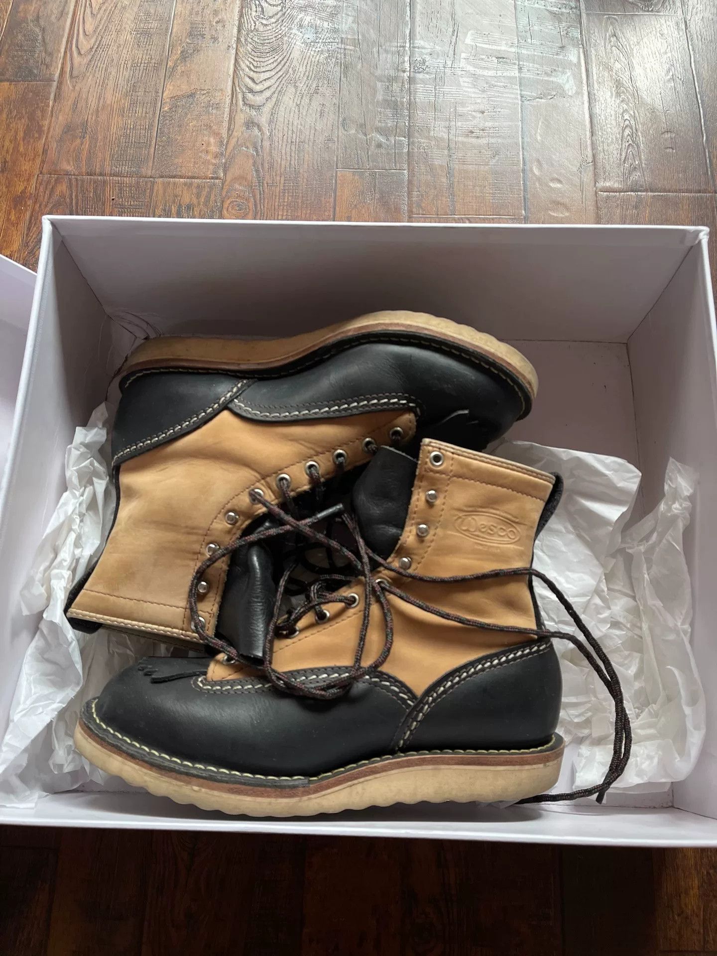 WESCO Wesco Two-Tone Leather Boots Size US 8.5 / EU 41-42 - 1 Thumbnail