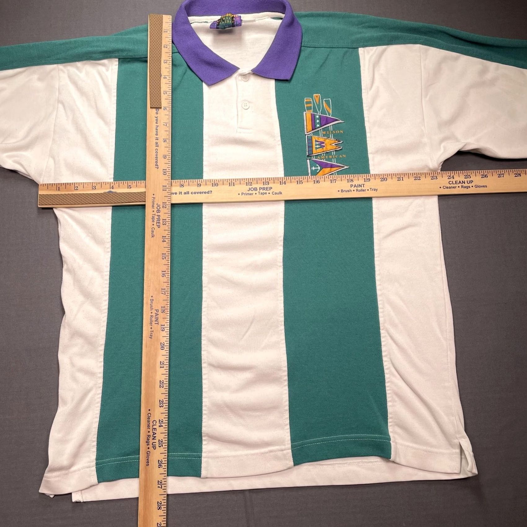 Wilson VINTAGE Wilson Rugby Shirt Mens XL Green Nautical Long Sleeve American polo Size US XL / EU 56 / 4 - 6 Thumbnail
