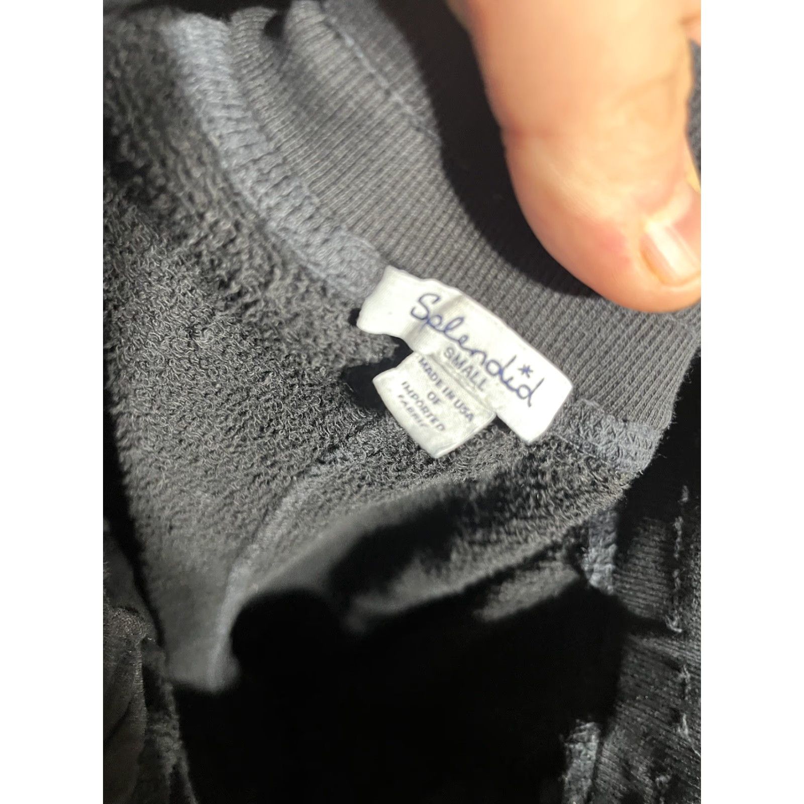 Splendid VINTAGE Splendid Black Solid lounge joggers pants Women S Small Jogger Size 28" / US 6 / IT 42 - 5 Thumbnail