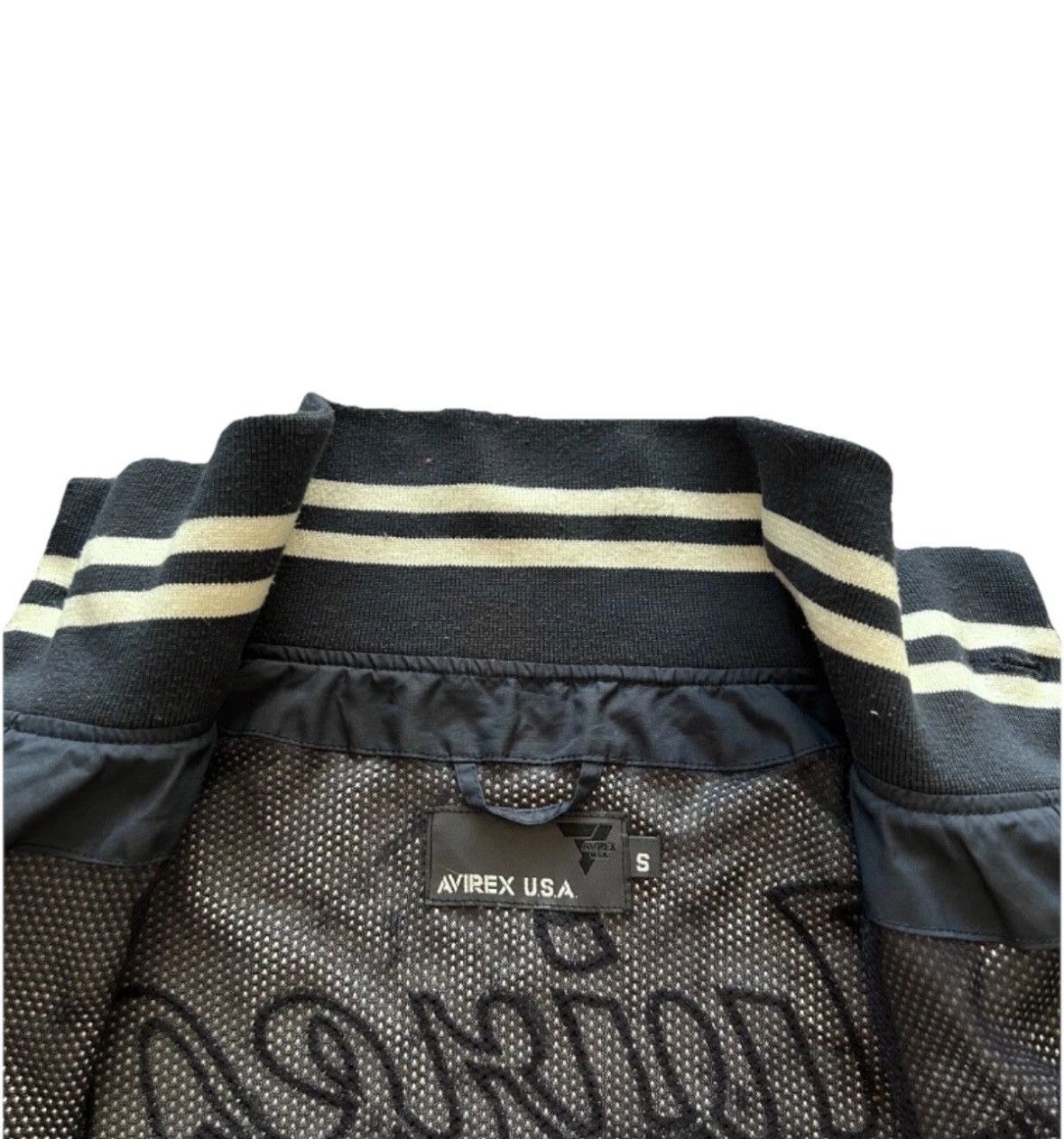 Avirex Vintage Avirex Bomber Jacket Big Logo USA Army High Neck 00s Size US M / EU 48-50 / 2 - 6 Thumbnail