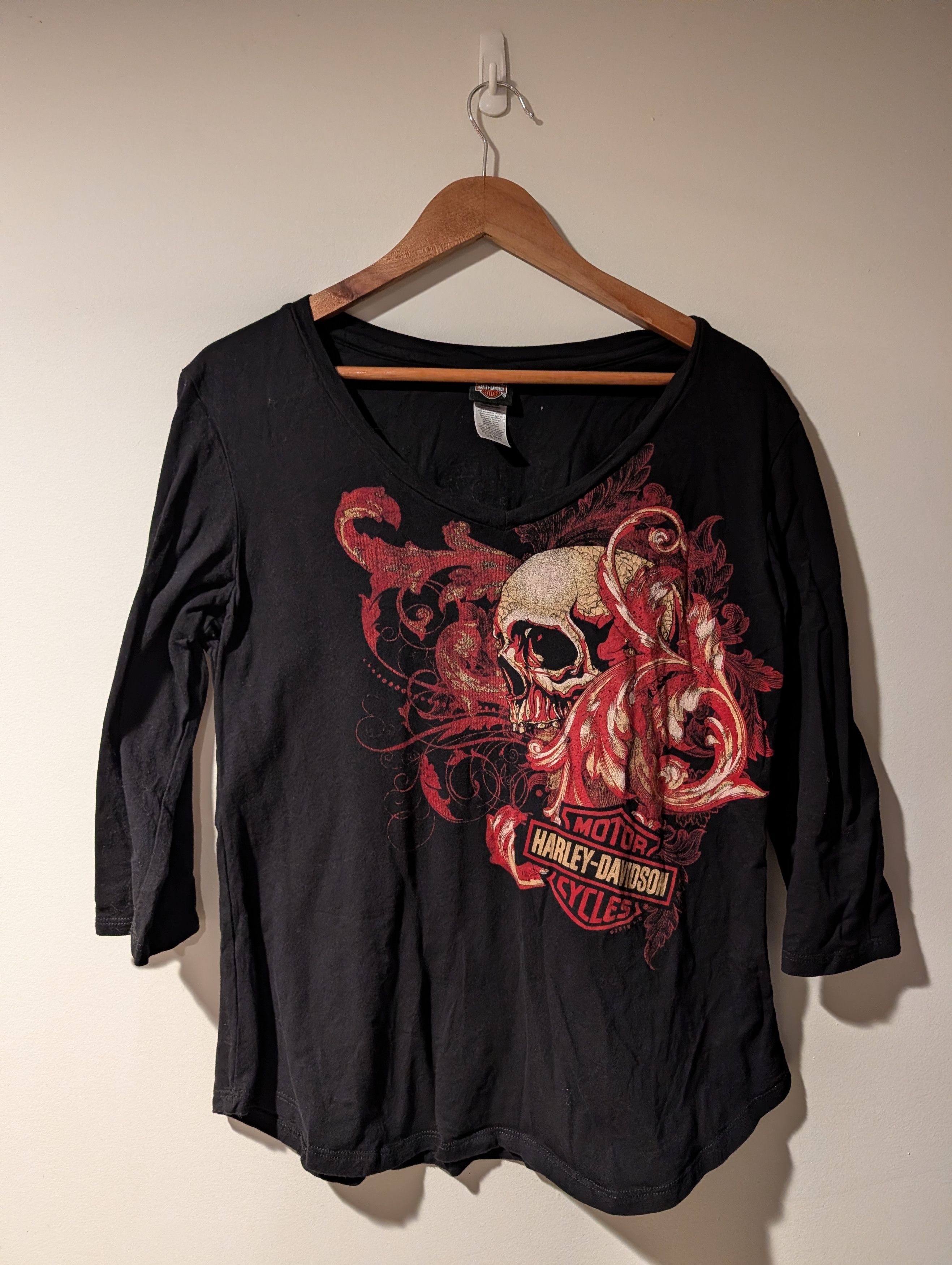 Harley Davidson Vintage 2018 Harley Davidson Skull Womans Long-Sleeve Size XL / US 12-14 / IT 48-50 - 1 Thumbnail