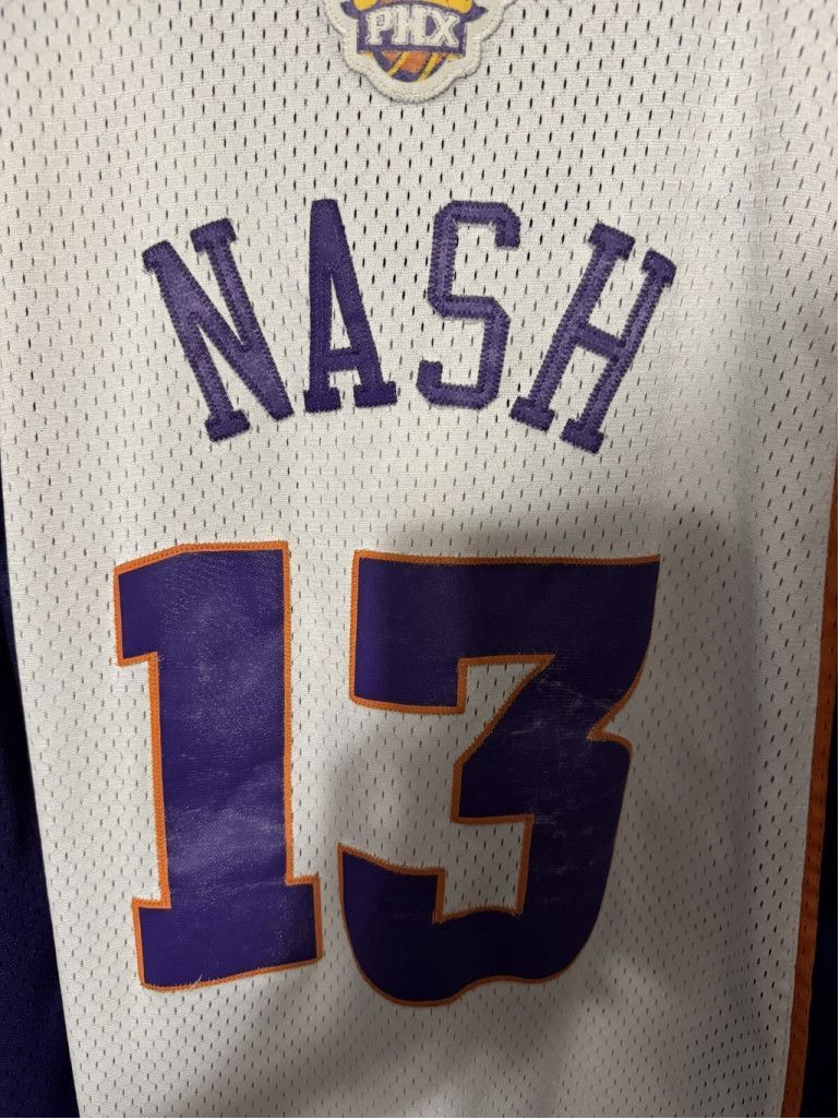 Adidas Phoenix Suns Steve Nash #13 Adidas Jersey White Men Sz L Size US L / EU 52-54 / 3 - 5 Thumbnail
