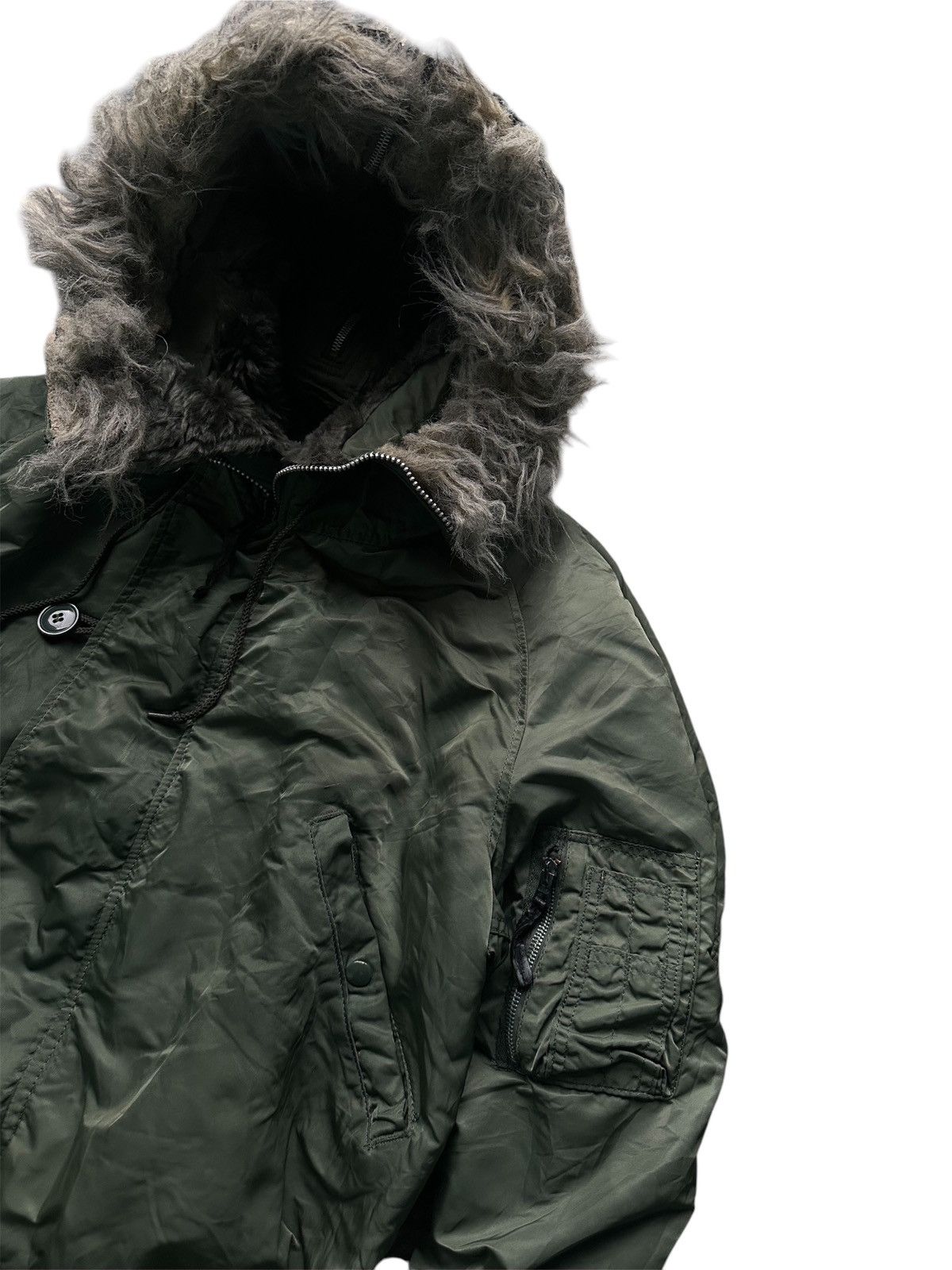 Alpha Industries Type N-2b Attach Fur Hoodie Bomber Jacket