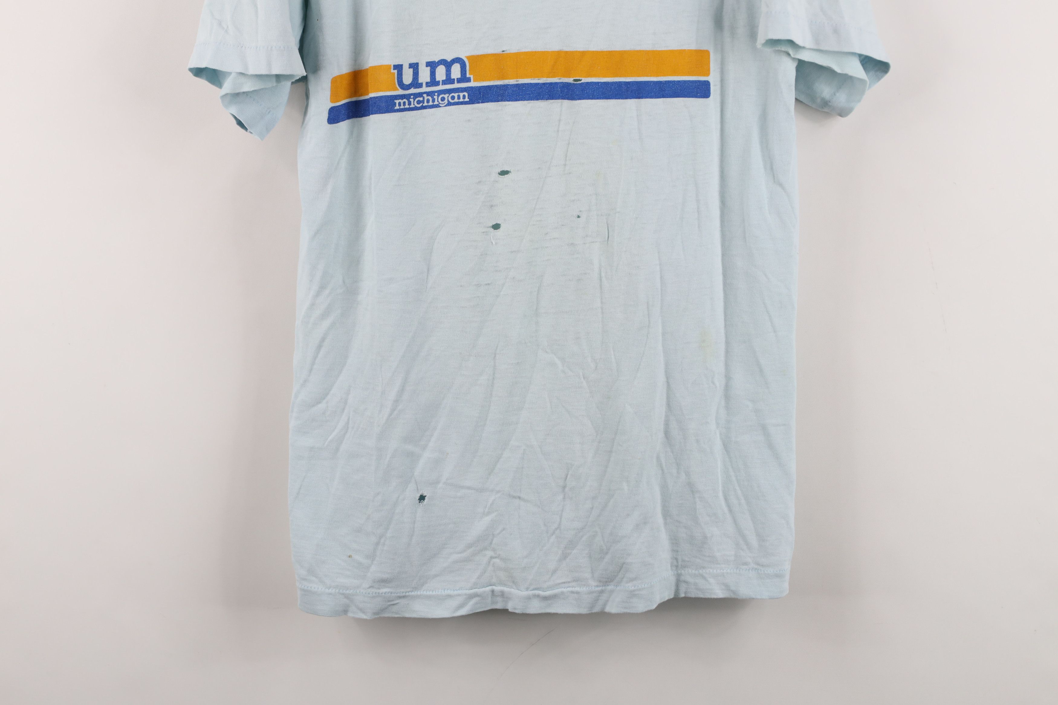 Vintage Vintage 70s Spell Out University of Michigan T-Shirt USA Size US M / EU 48-50 / 2 - 3 Thumbnail