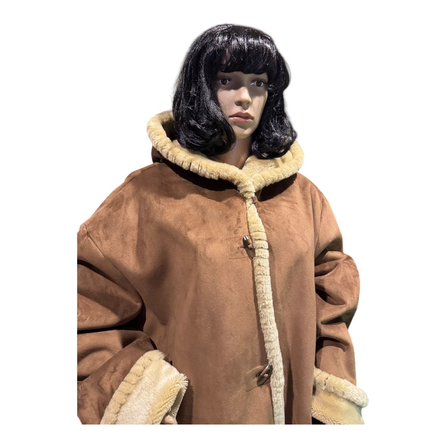 Jones New York Faux Suede fur lined hooded Jones New York coat toggle close Size XXL / US 16-18 / IT 52-54 - 9 Thumbnail