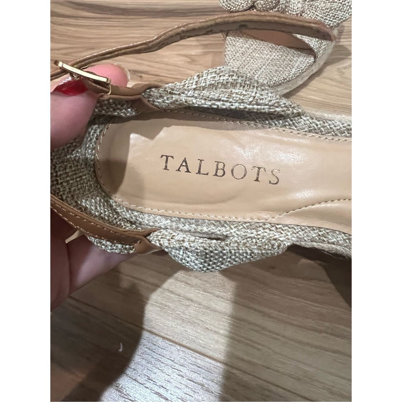 Other Talbots new with defects PAMELA BOW LINEN ESPADRILLE WEDGES Size US 7.5 / IT 37.5 - 4 Thumbnail