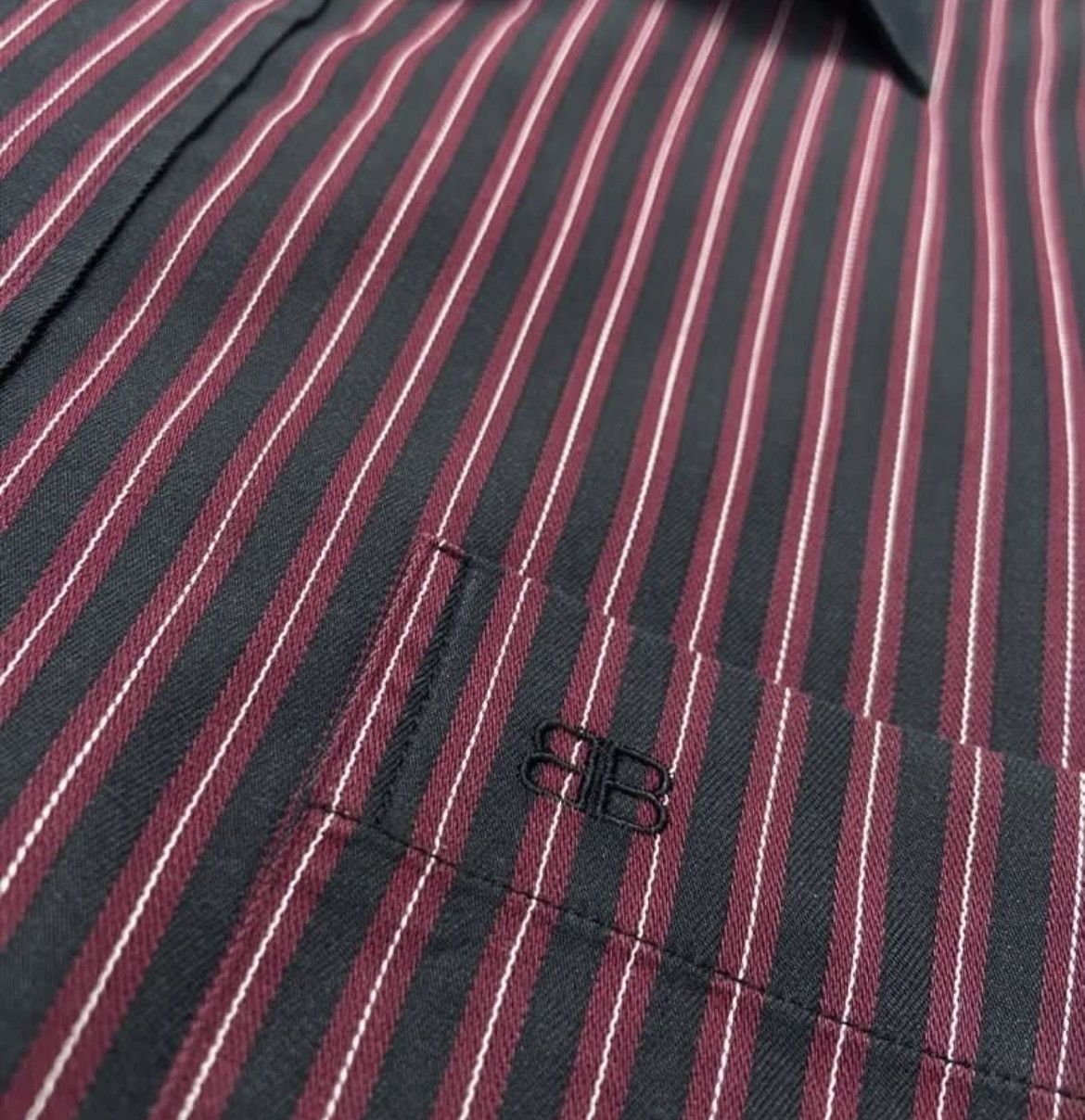 Balenciaga × Designer Vintage Balenciaga Striped Shirt Size US L / EU 52-54 / 3 - 4 Thumbnail