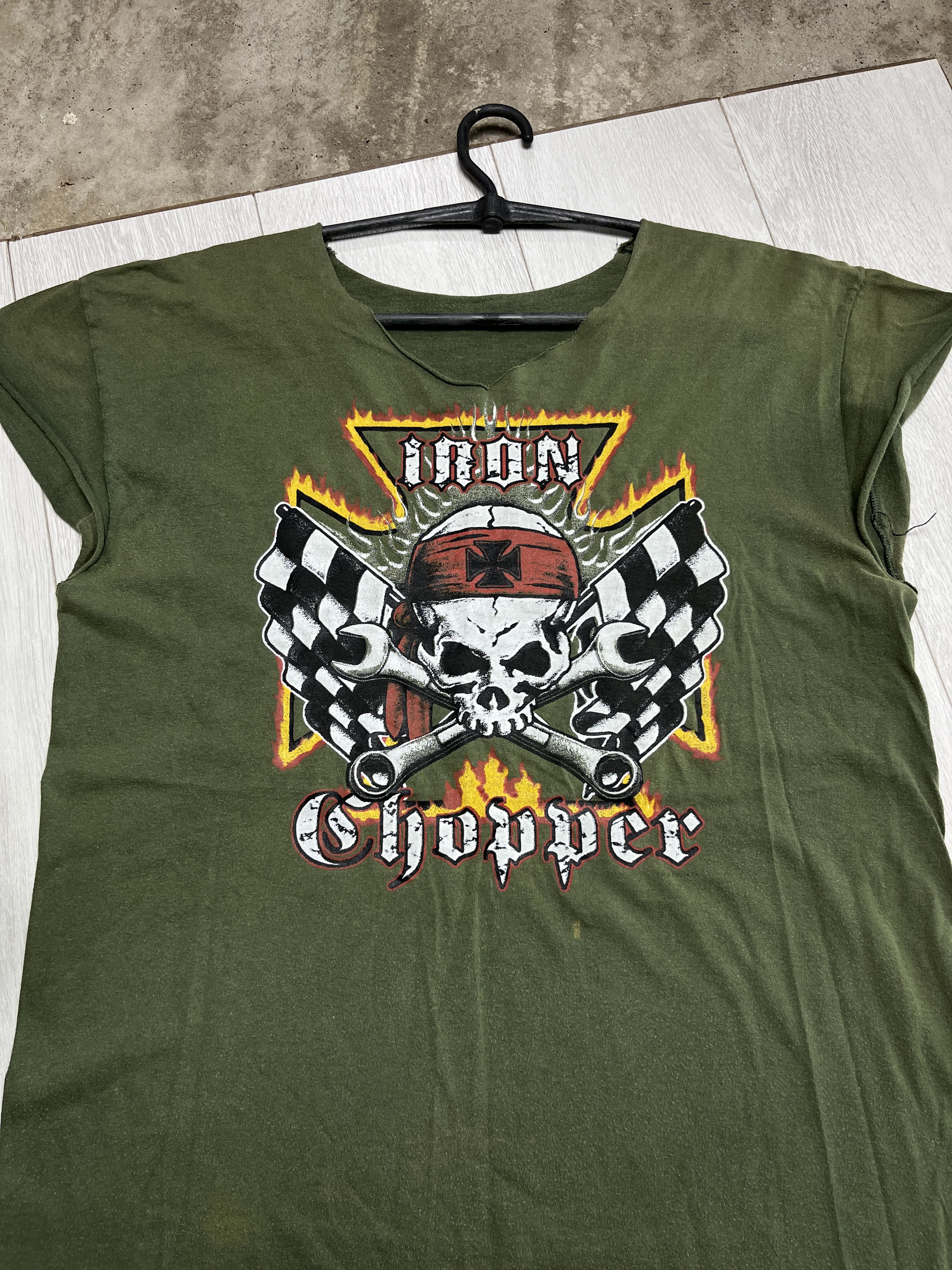 Vintage 2000s IRON CHOPPER VINTAGE BIKER GRAPHIC SUNFADED TEE - 839 Size US M / EU 48-50 / 2 - 2 Thumbnail